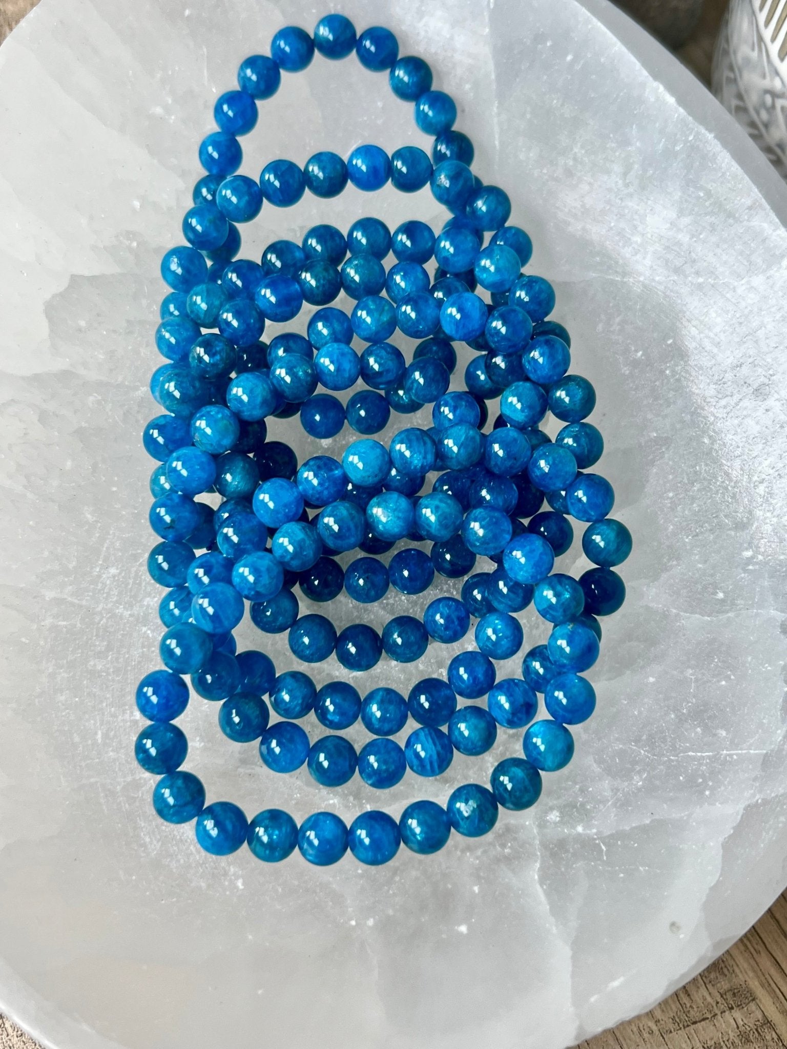 Gemmy Blue Apatite Bracelet - Purple Door Alchemy