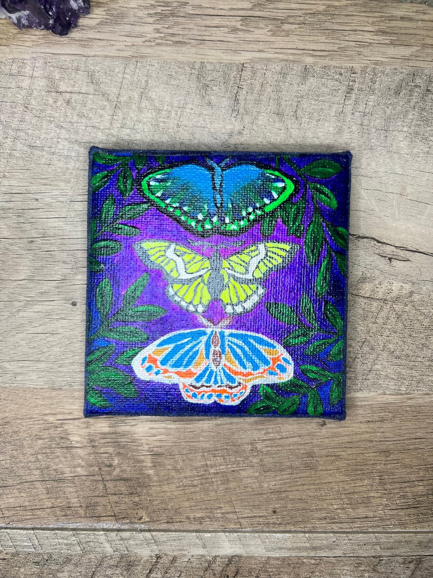 Goldstone Butterflies Painting - Purple Door Alchemy