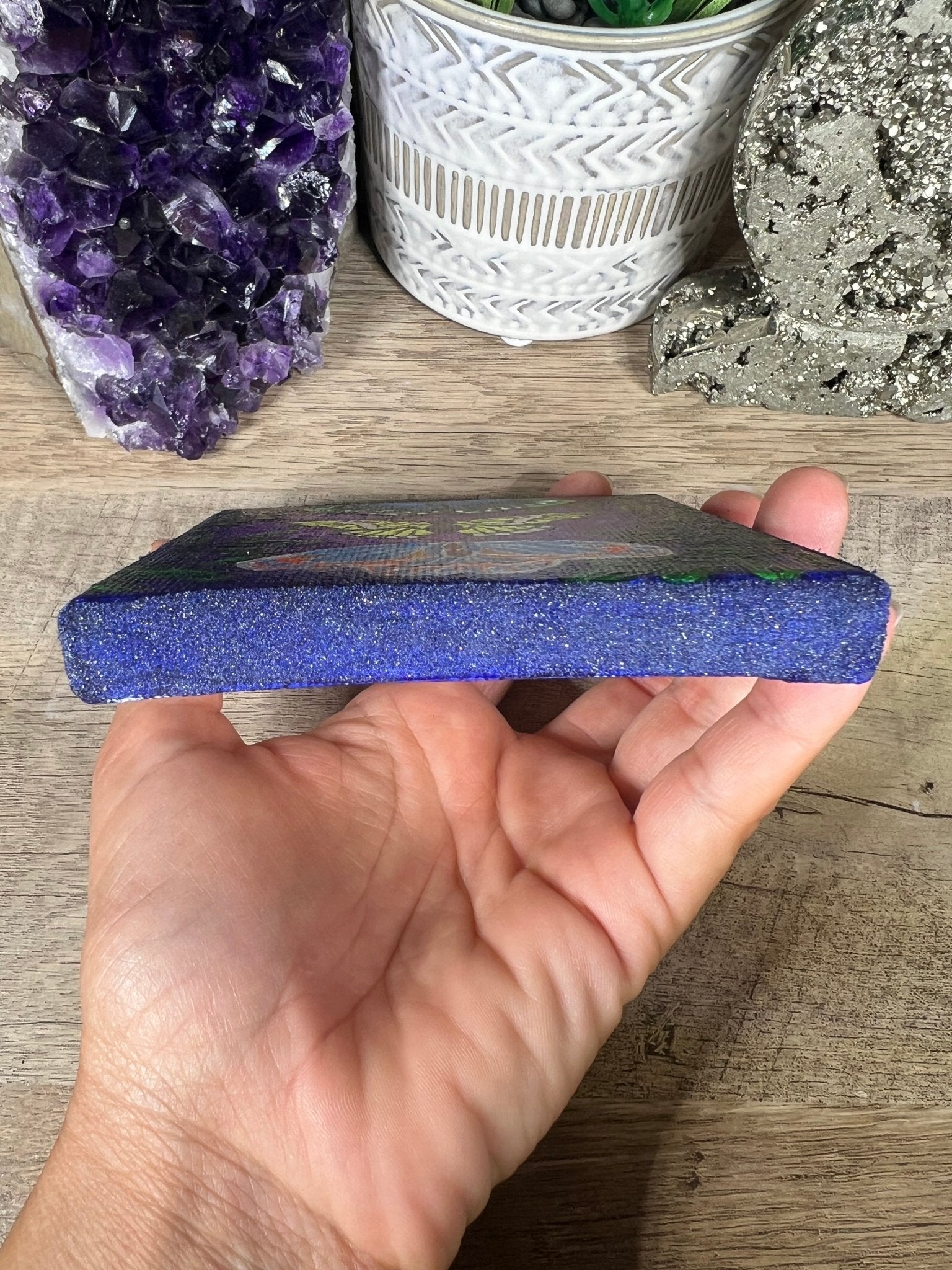 Goldstone Butterflies Painting - Purple Door Alchemy