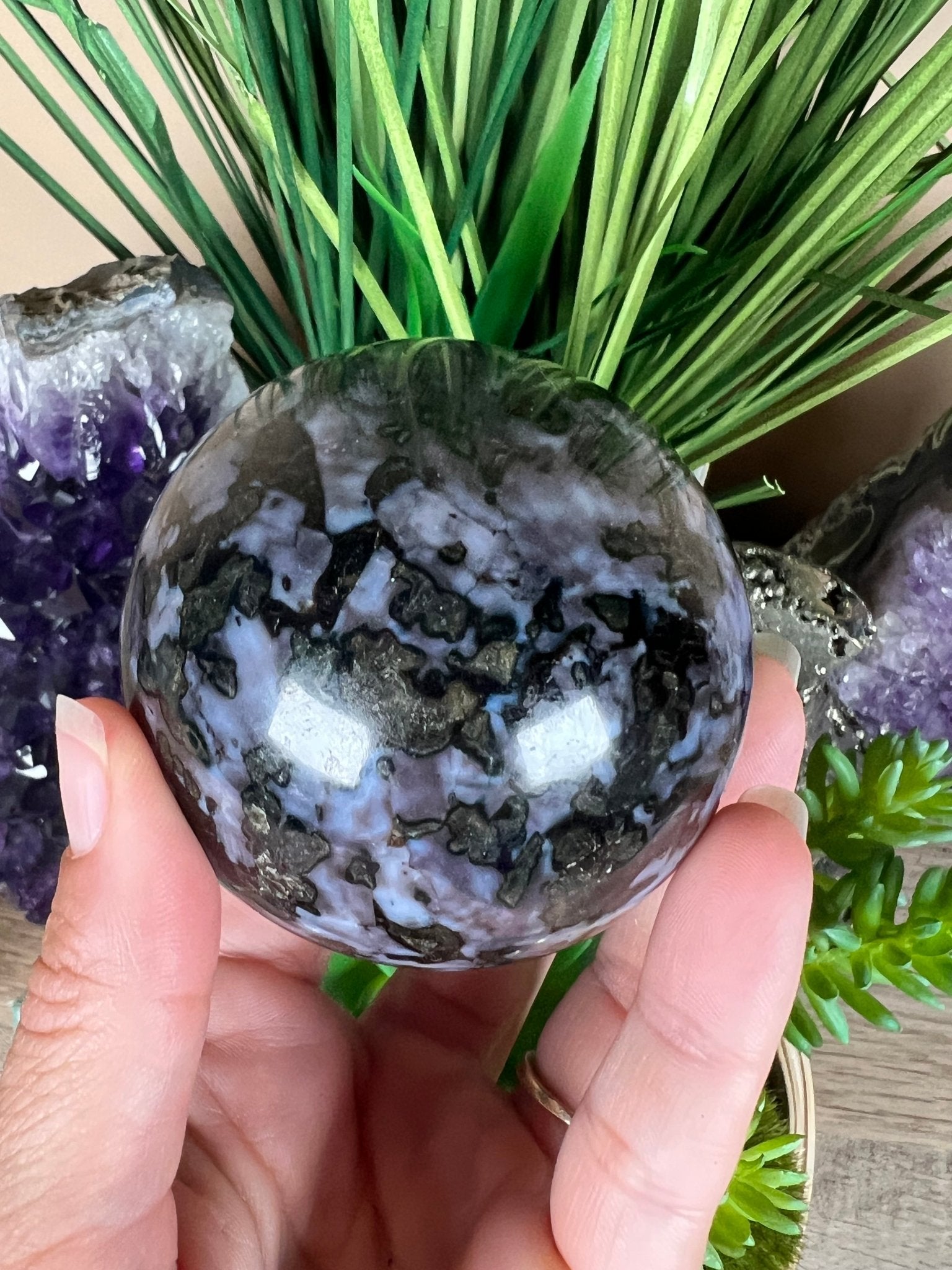 Indigo Gabbro Sphere - Purple Door Alchemy