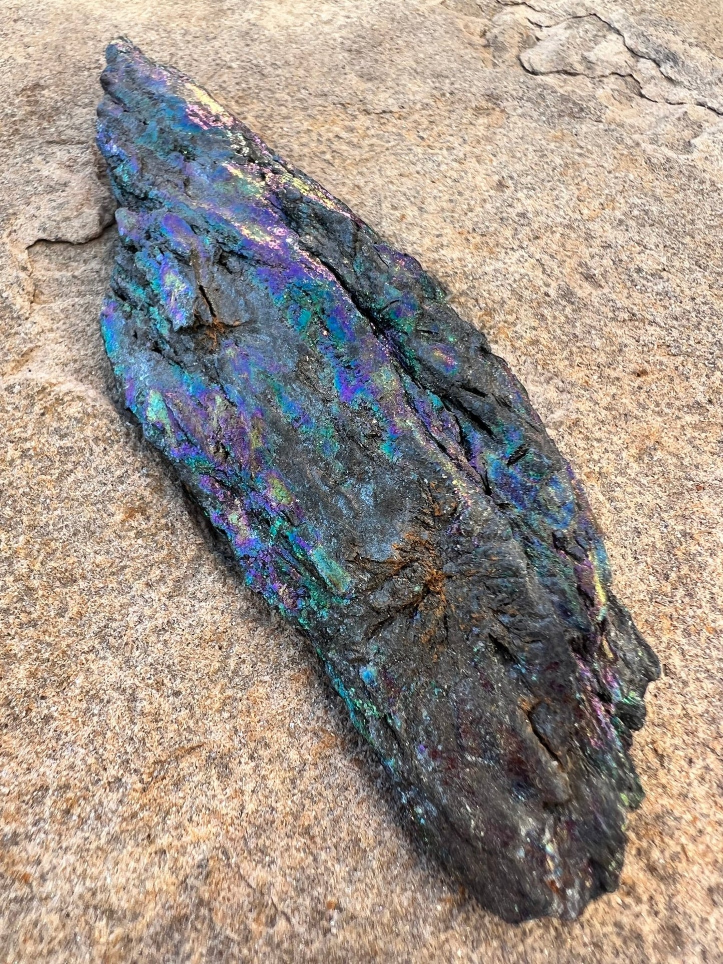 Iridescent Rainbow Hematite Specimen 136g - Purple Door Alchemy