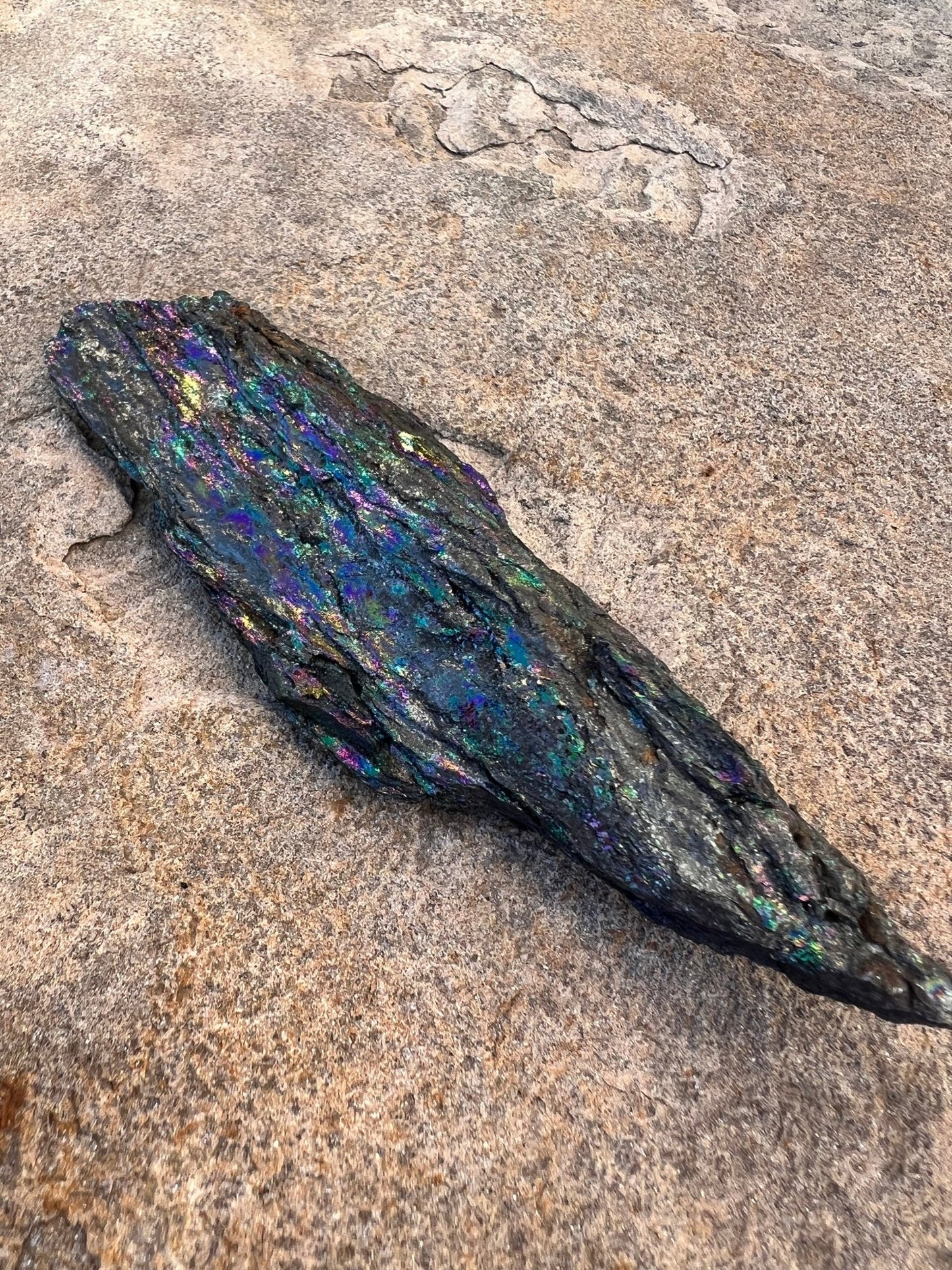 Iridescent Rainbow Hematite Specimen 136g - Purple Door Alchemy