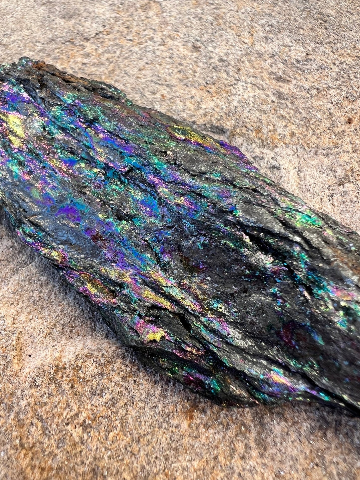 Iridescent Rainbow Hematite Specimen 136g - Purple Door Alchemy
