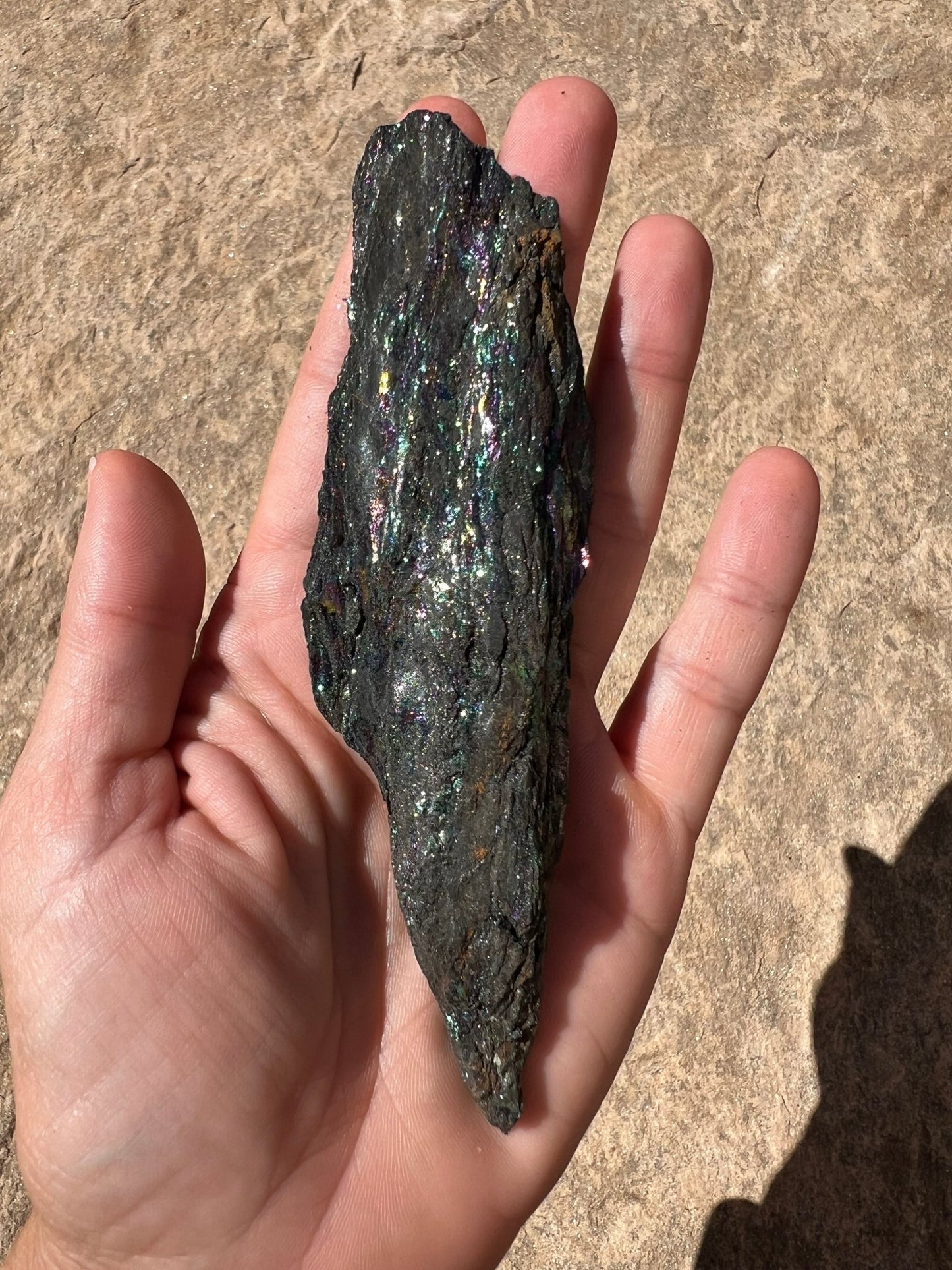Iridescent Rainbow Hematite Specimen 136g - Purple Door Alchemy