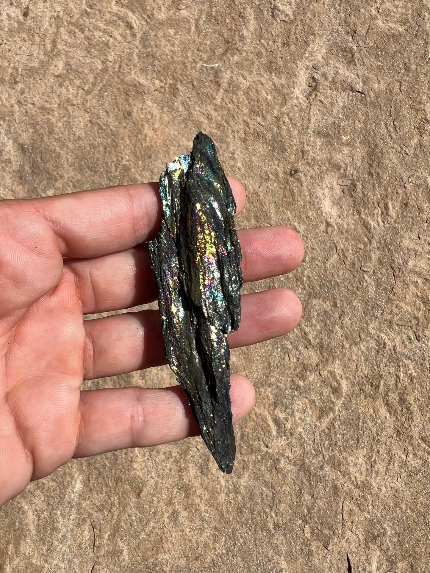 Iridescent Rainbow Hematite Specimen 44g - Purple Door Alchemy