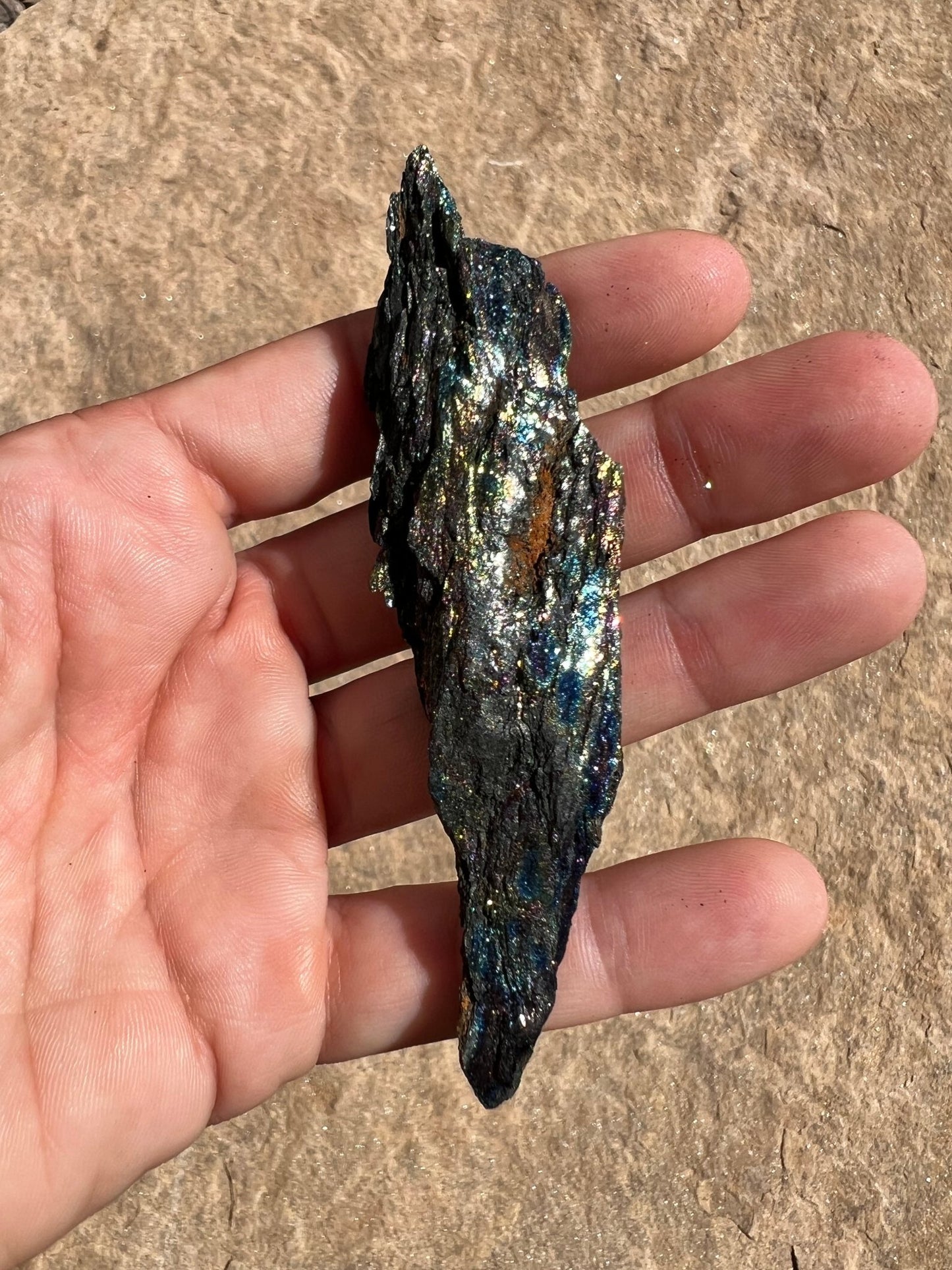 Iridescent Rainbow Hematite Specimen 44g - Purple Door Alchemy