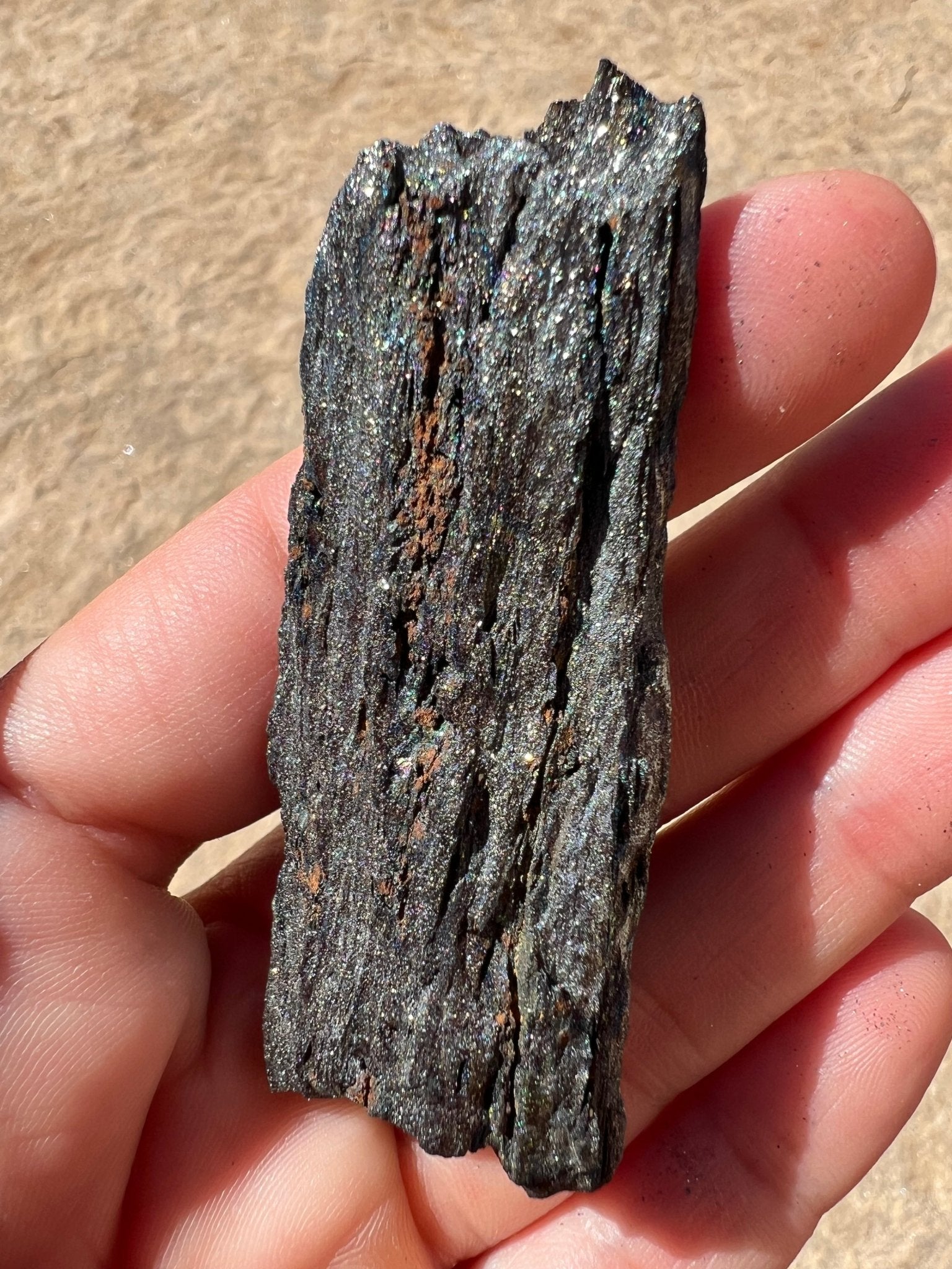 Iridescent Rainbow Hematite Specimen 48g - Purple Door Alchemy