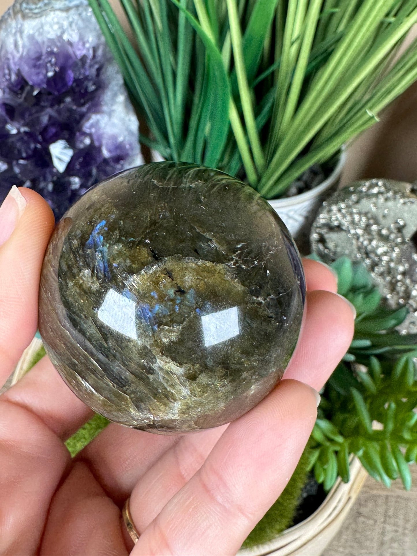 Labradorite Egg 2.6in - Purple Door Alchemy