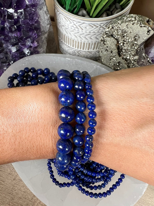 Lapis Lazuli Bracelet - Dark Blue - Purple Door Alchemy