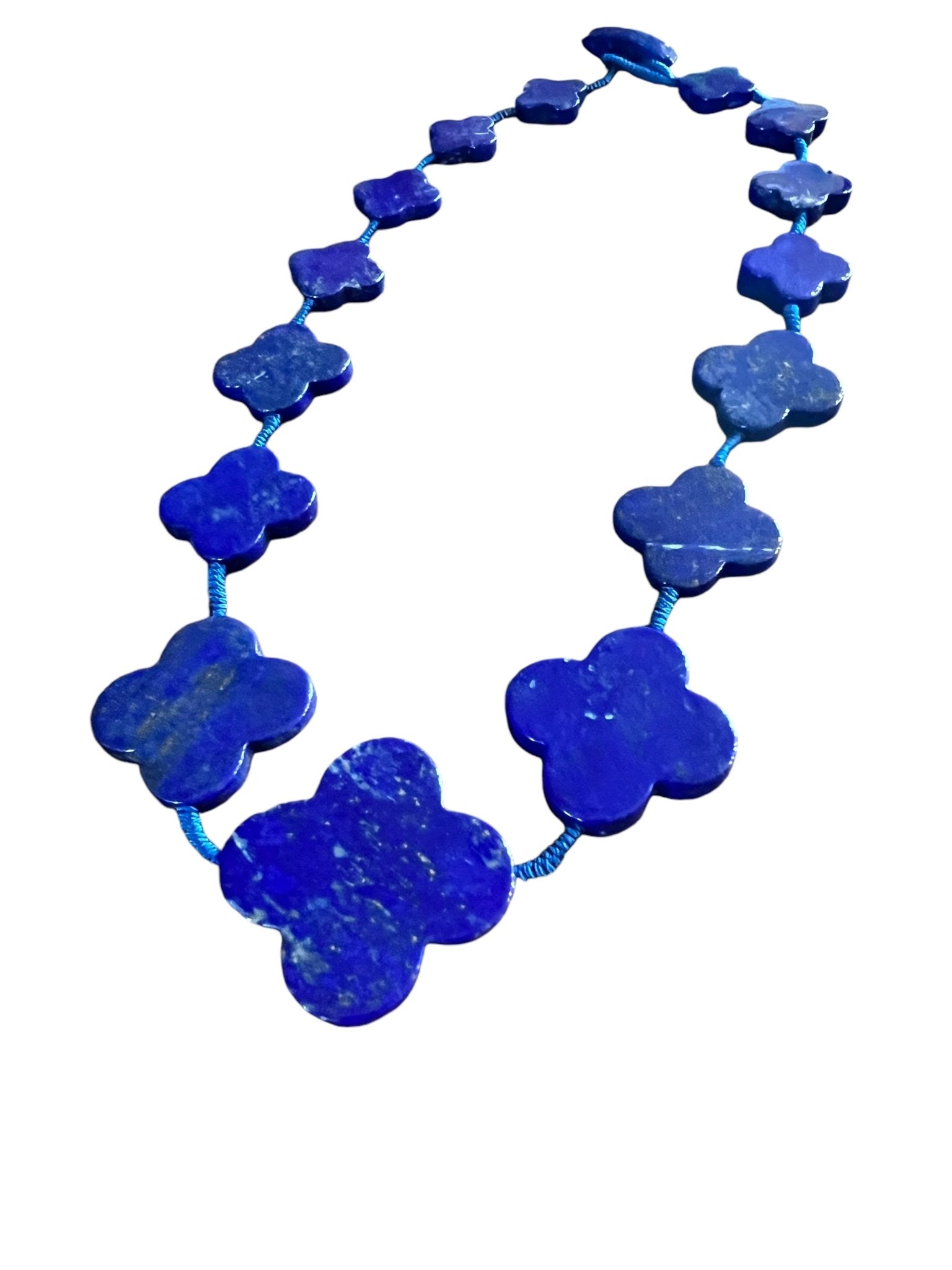 Lapis Lazuli Clover Necklace - Purple Door Alchemy