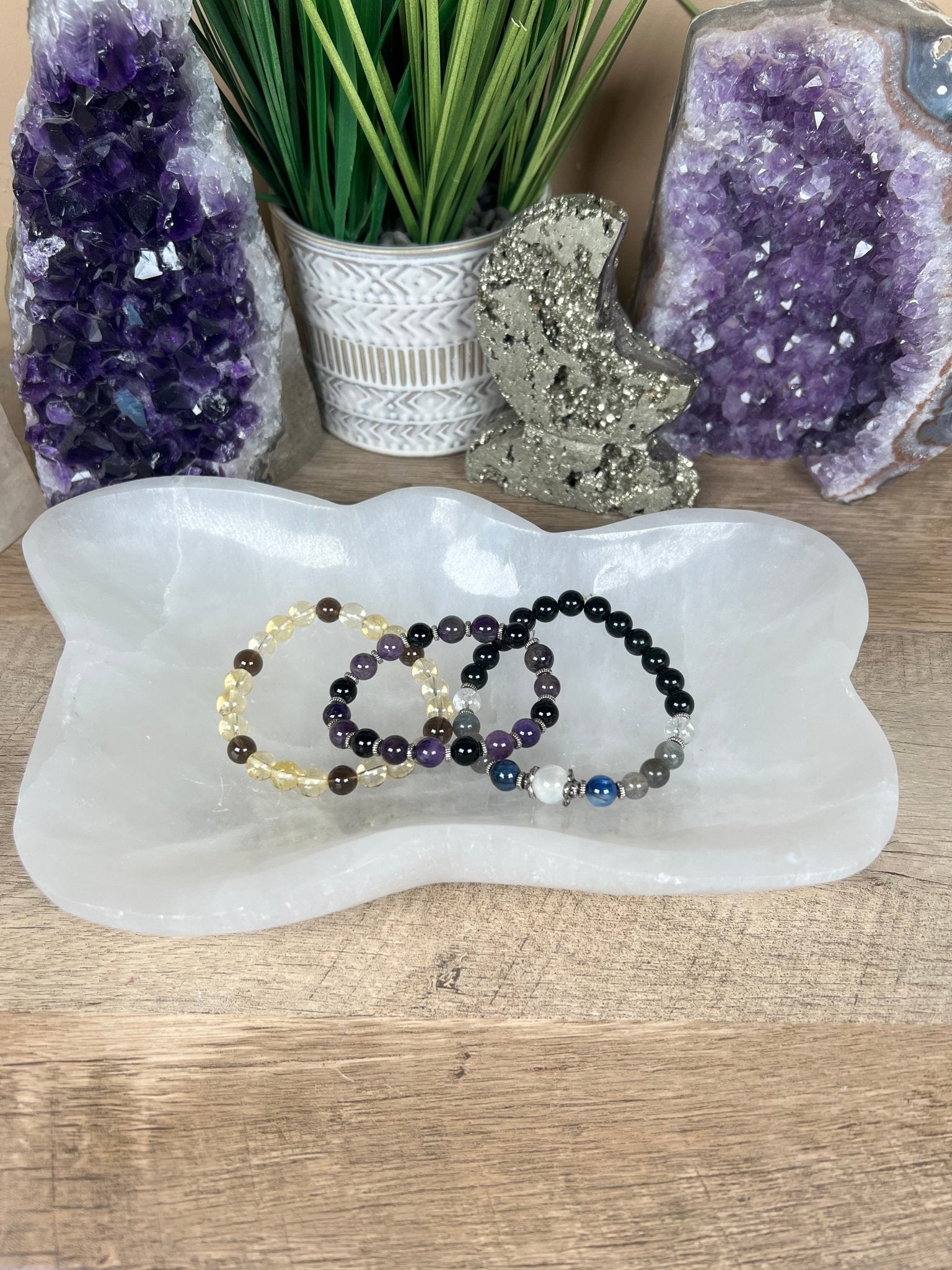 Large Freeform Selenite Bowl 10 in. - Purple Door Alchemy