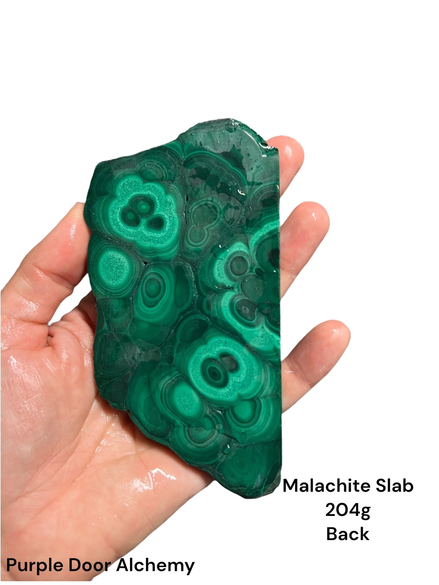 Malachite Slab 204g - Purple Door Alchemy