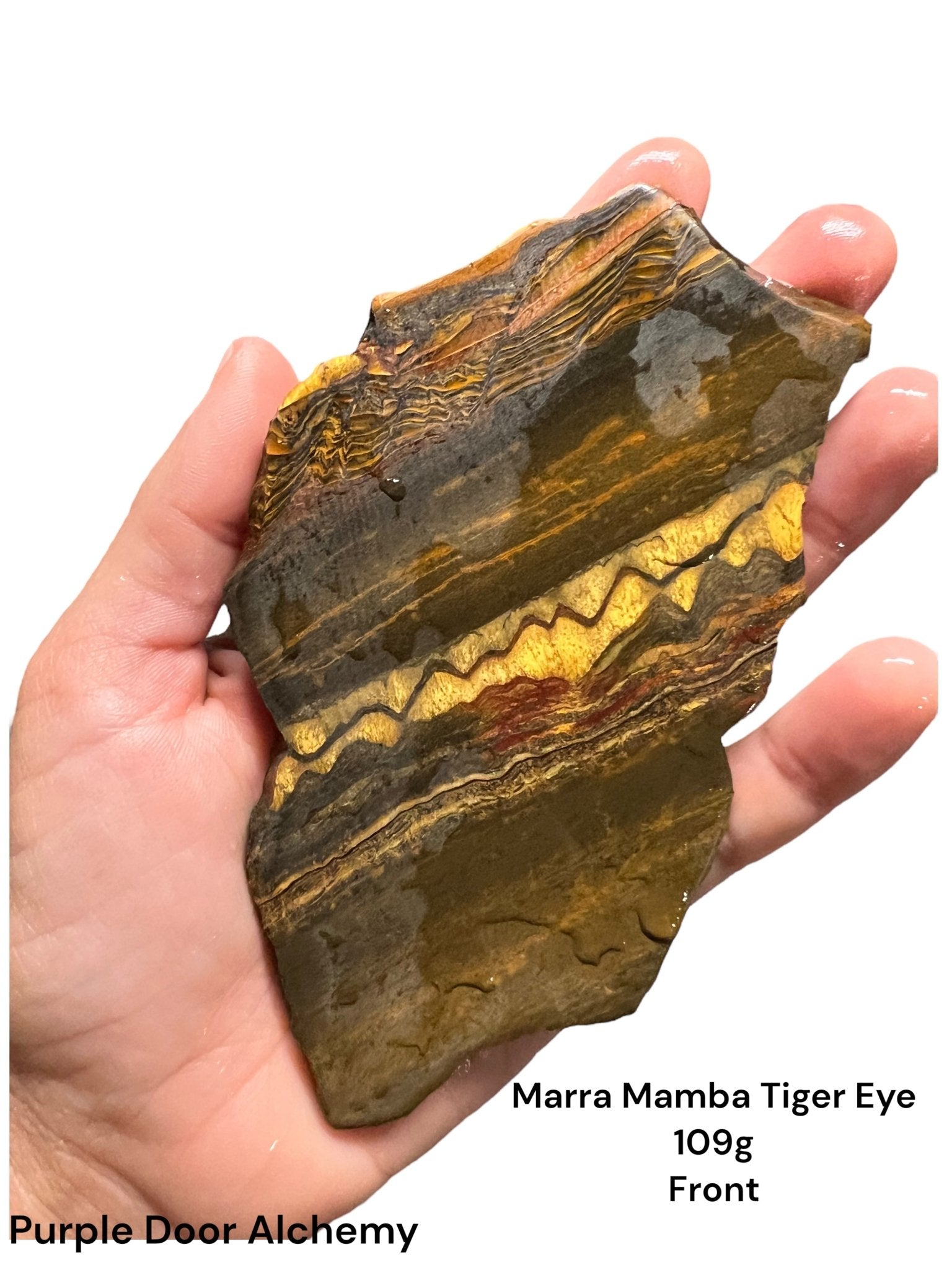 Marra Mamba Tiger Eye Slab 109g - Purple Door Alchemy