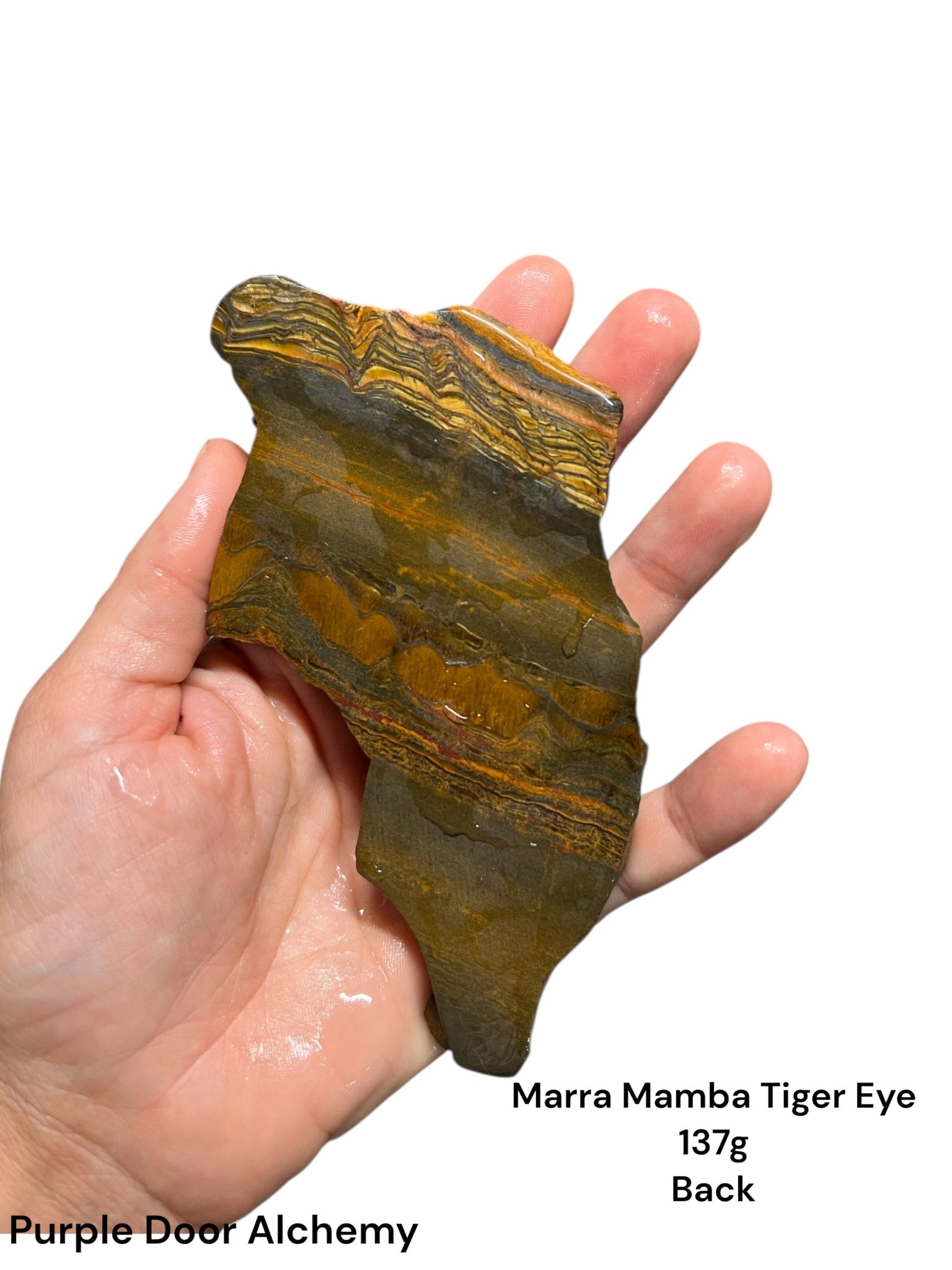 Marra Mamba Tiger Eye Slab 137g - Purple Door Alchemy