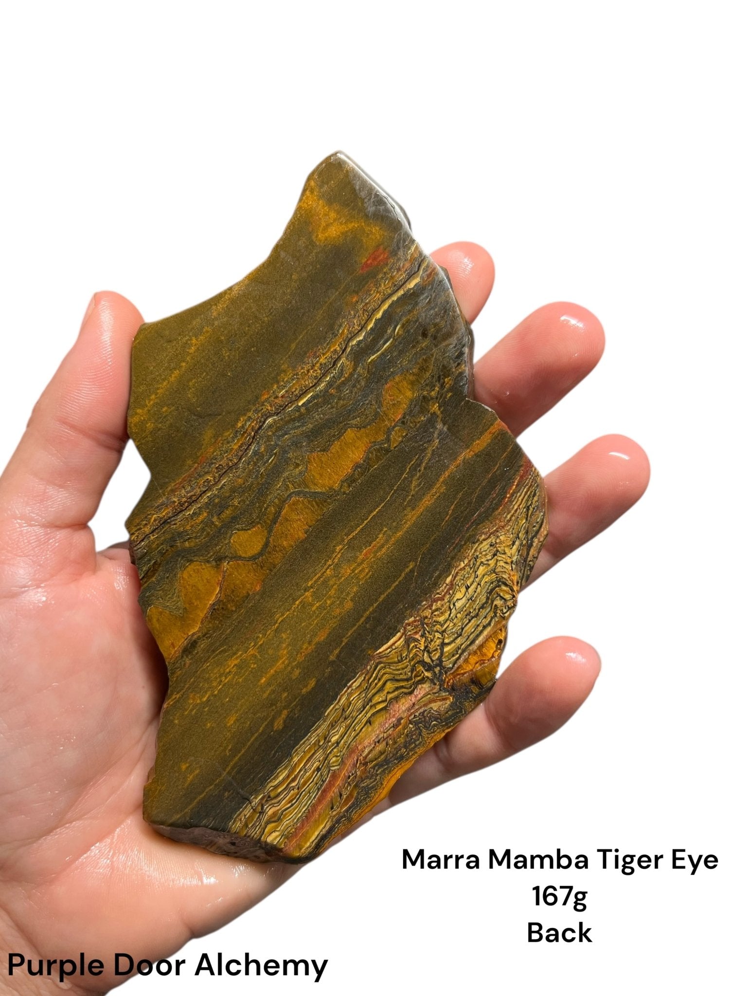 Marra Mamba Tiger Eye Slab 167g - Purple Door Alchemy