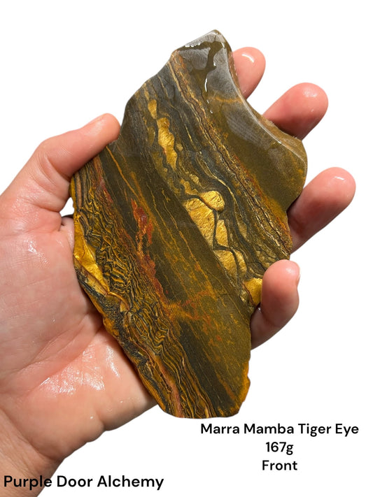 Marra Mamba Tiger Eye Slab 167g - Purple Door Alchemy