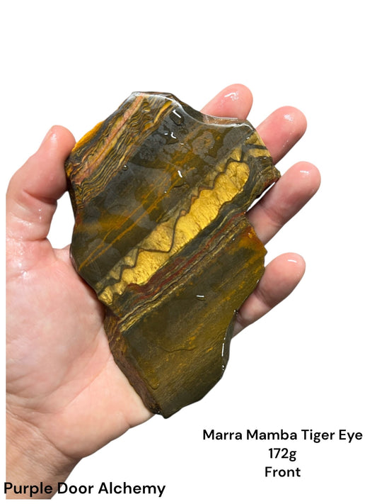 Marra Mamba Tiger Eye Slab 172g - Purple Door Alchemy