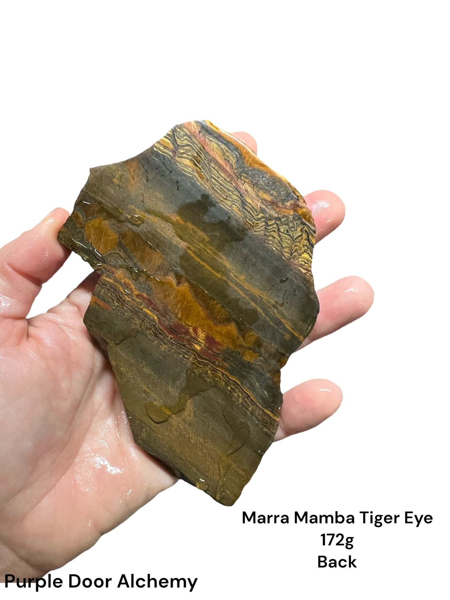 Marra Mamba Tiger Eye Slab 172g - Purple Door Alchemy