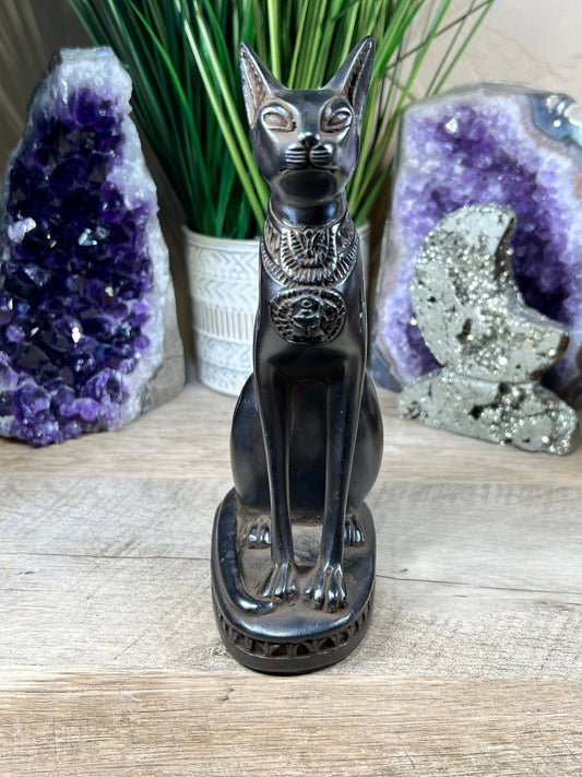 Medium Bastet Cat Statue - Purple Door Alchemy