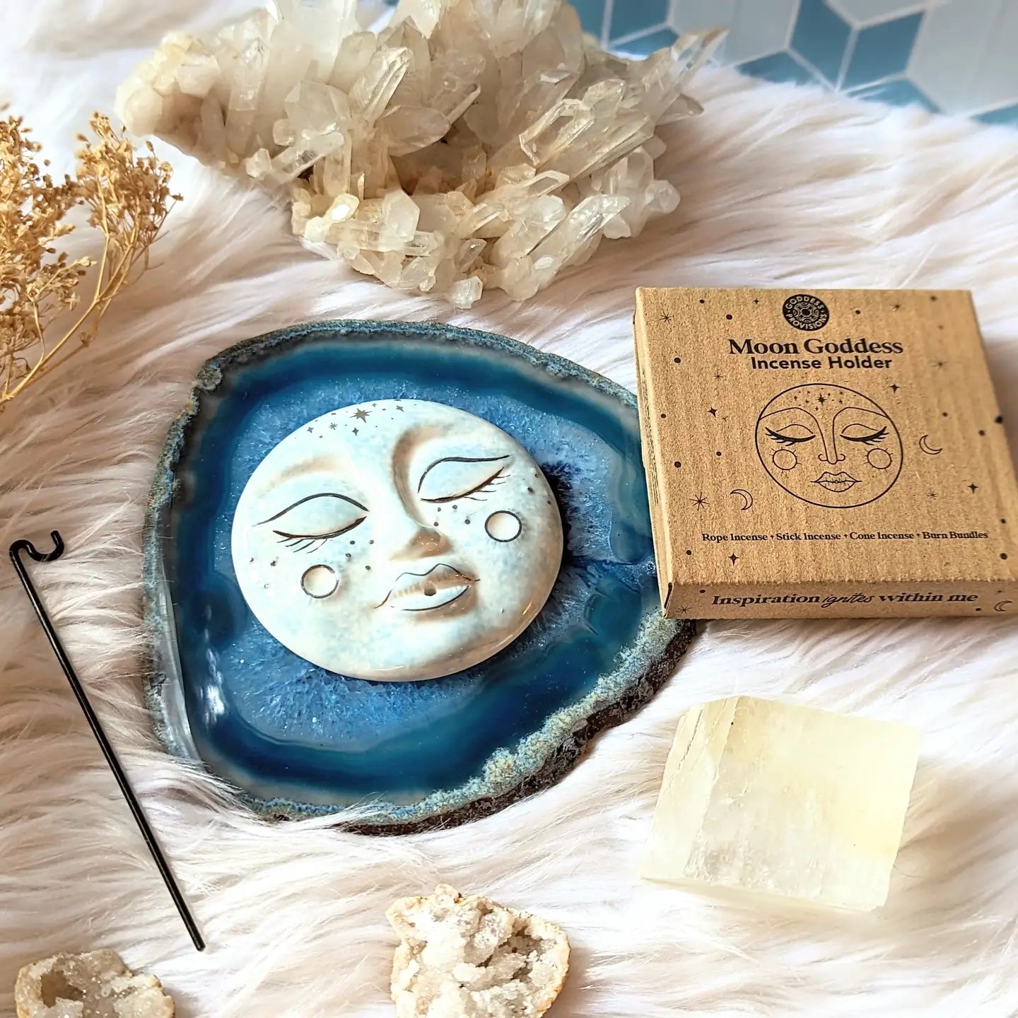 Moon Goddess Incense Dish - Purple Door Alchemy