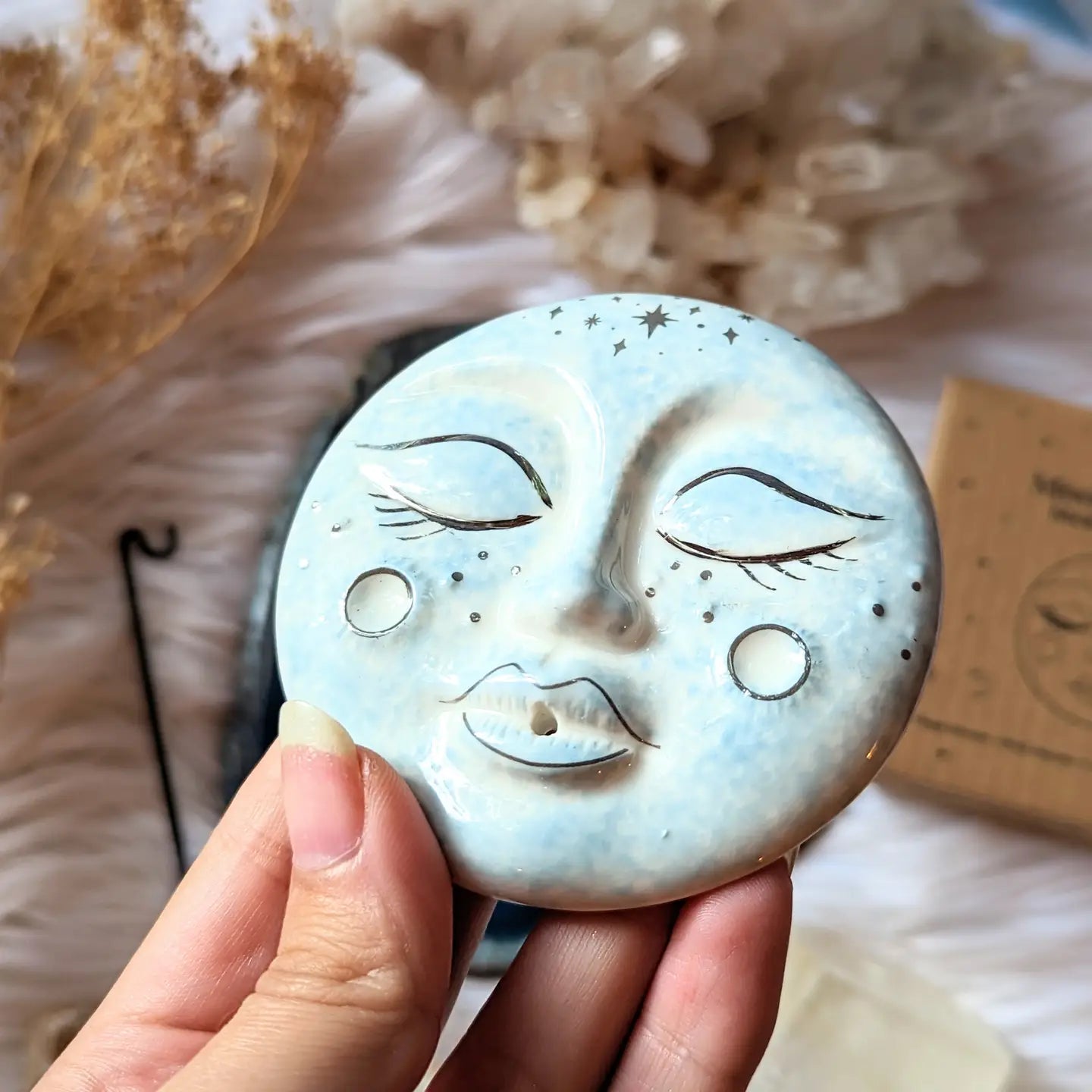 Moon Goddess Incense Dish - Purple Door Alchemy