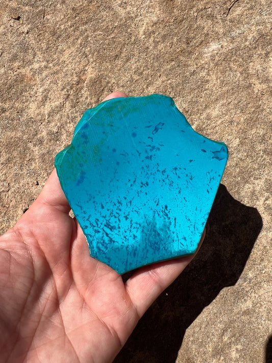 Namibian Chrysocolla Slab 106g - Purple Door Alchemy