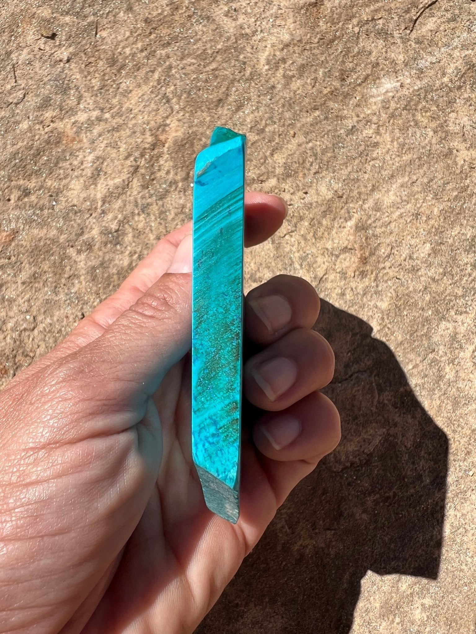 Namibian Chrysocolla Slab 106g - Purple Door Alchemy
