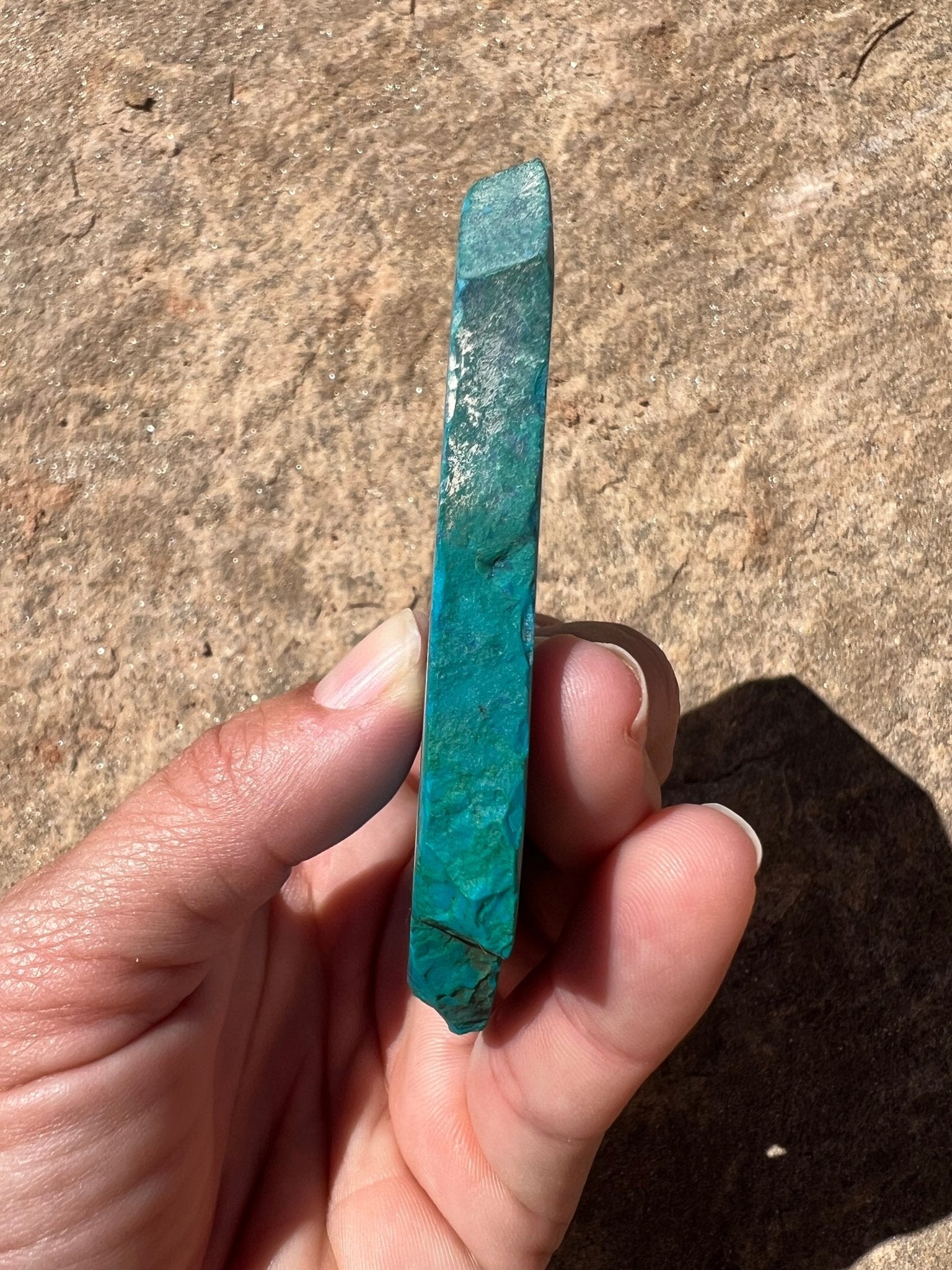 Namibian Chrysocolla Slab 106g - Purple Door Alchemy