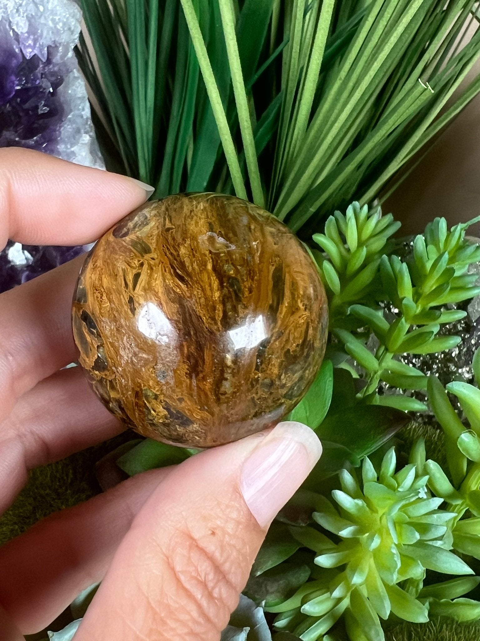 Nellite Sphere 40mm, 4 - Purple Door Alchemy