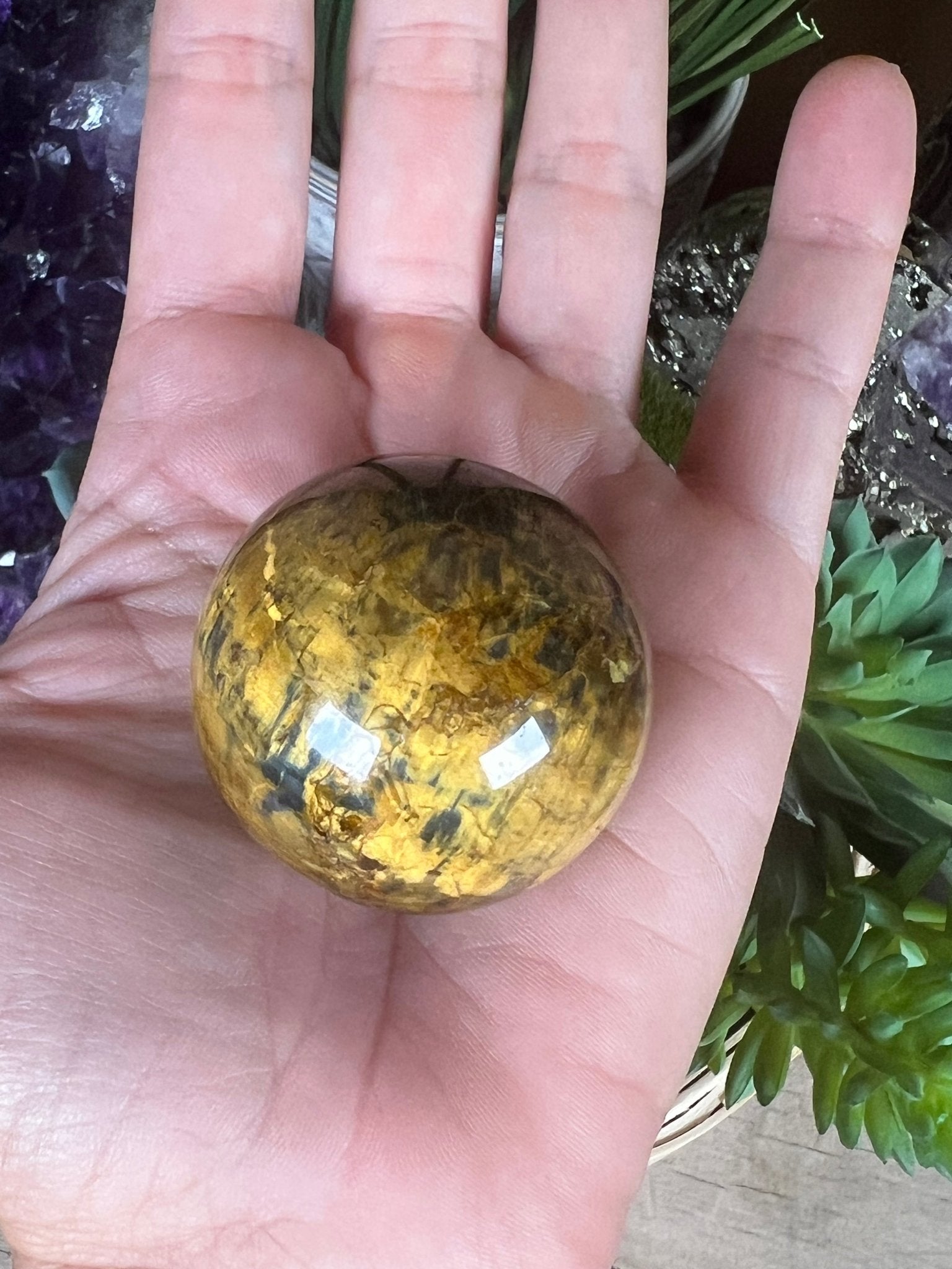 Nellite Sphere 40mm, 5 - Purple Door Alchemy