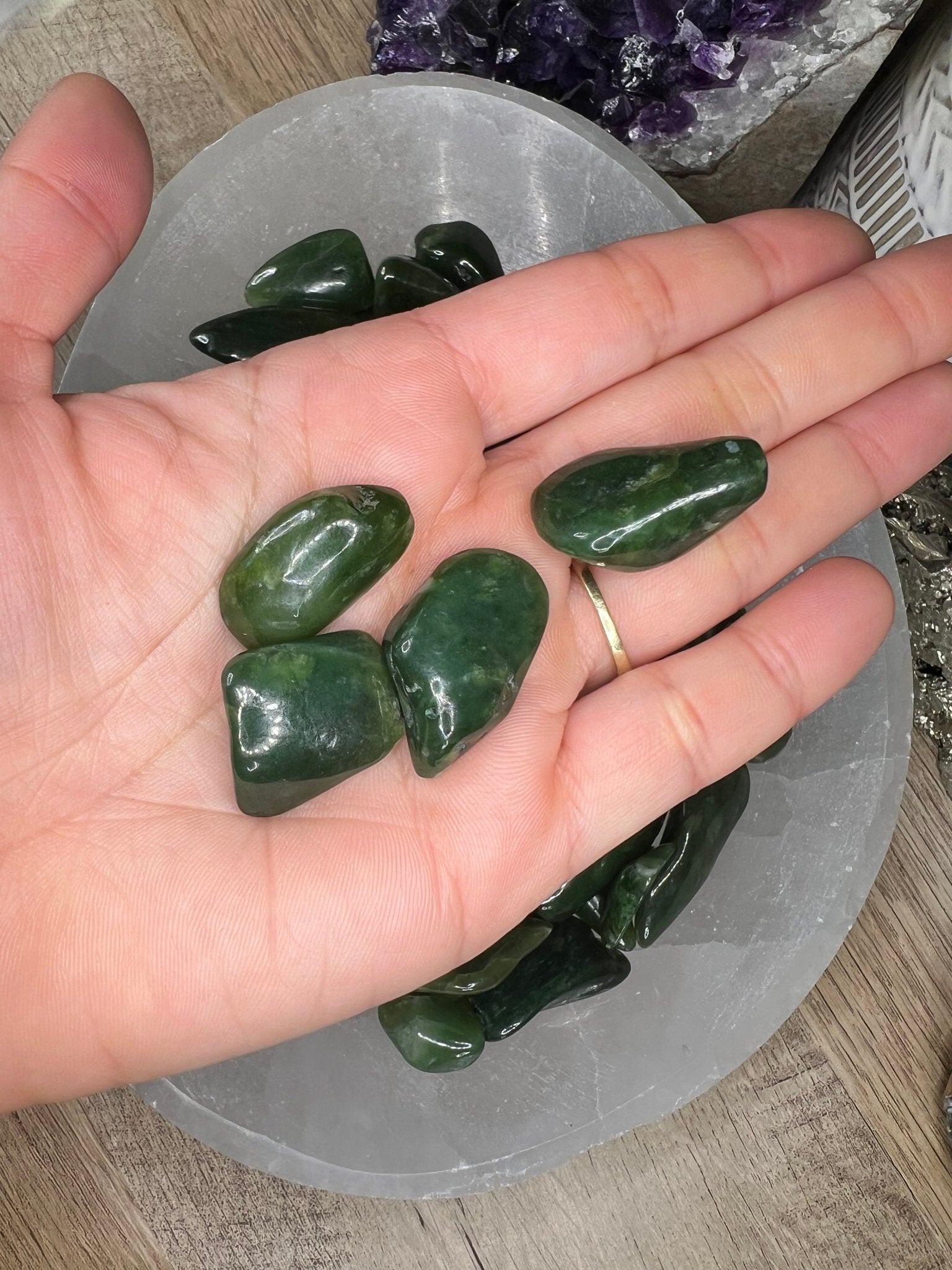 Nephrite Jade Tumble - Purple Door Alchemy