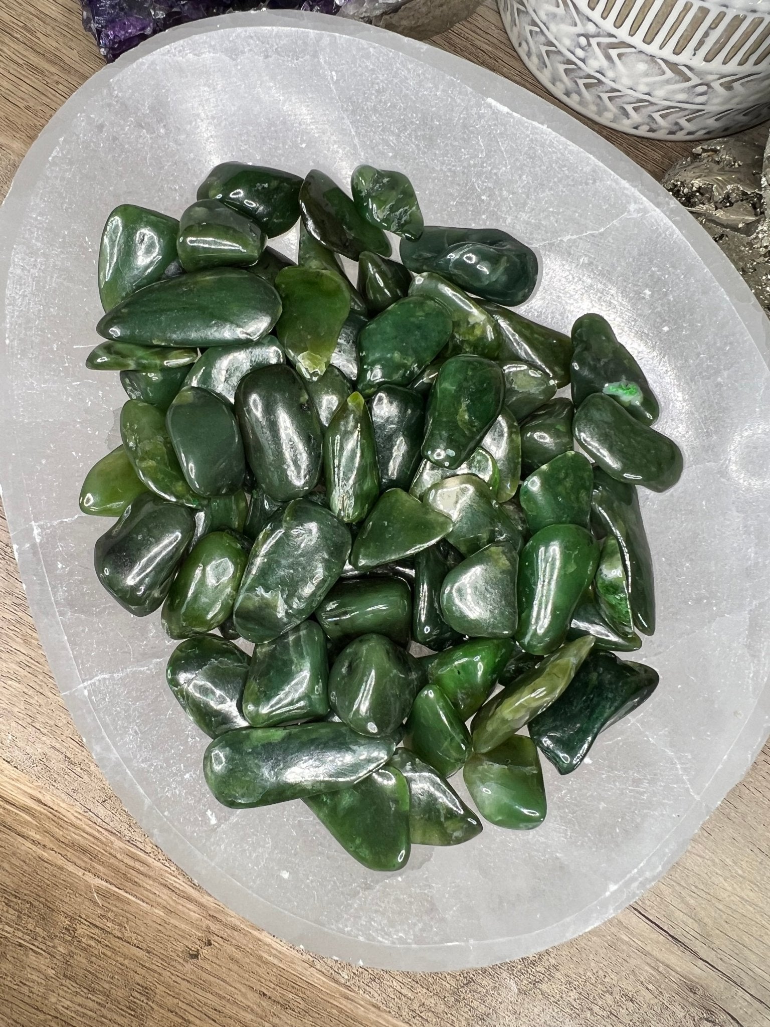 Nephrite Jade Tumble - Purple Door Alchemy