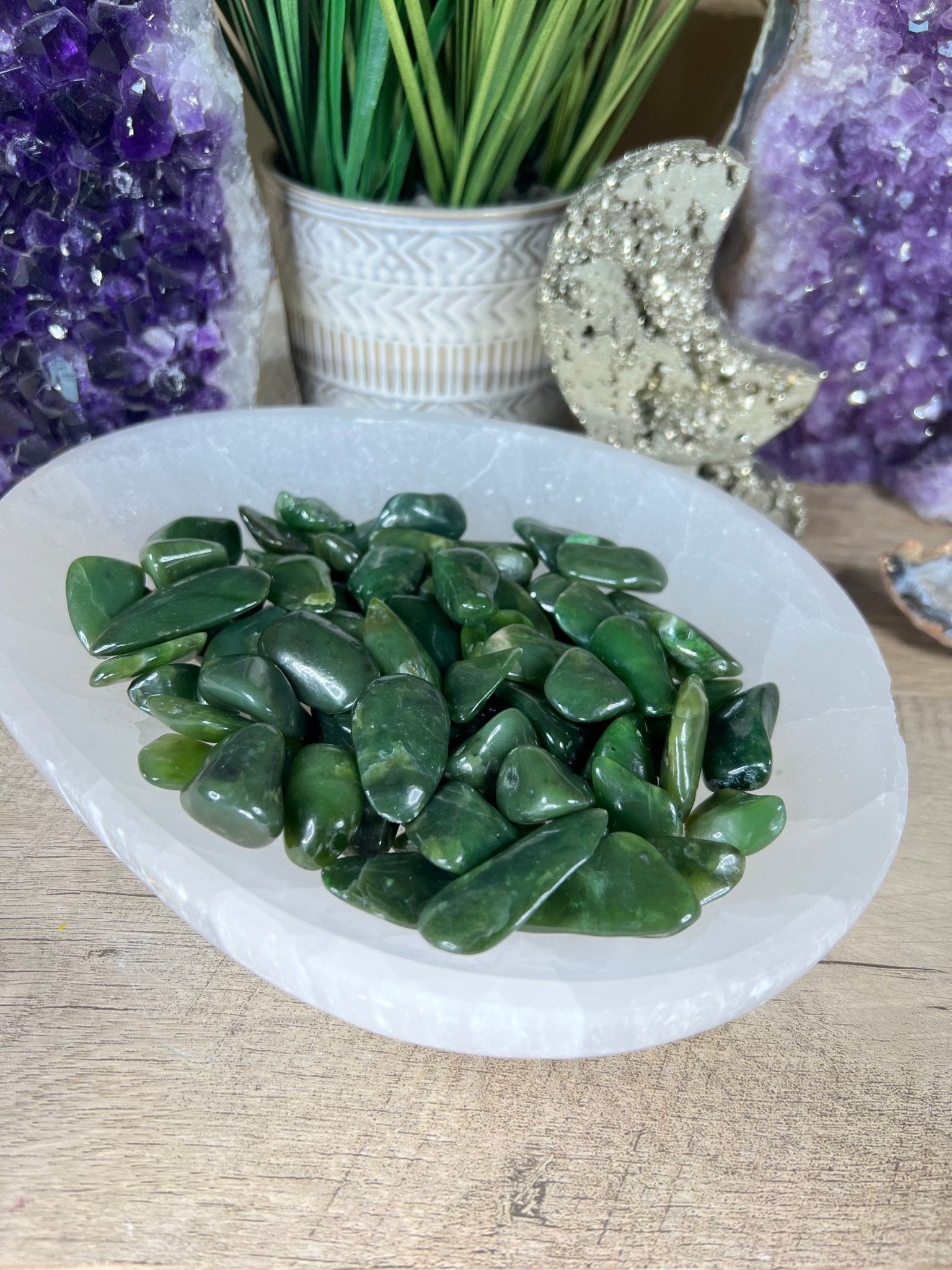 Nephrite Jade Tumble - Purple Door Alchemy