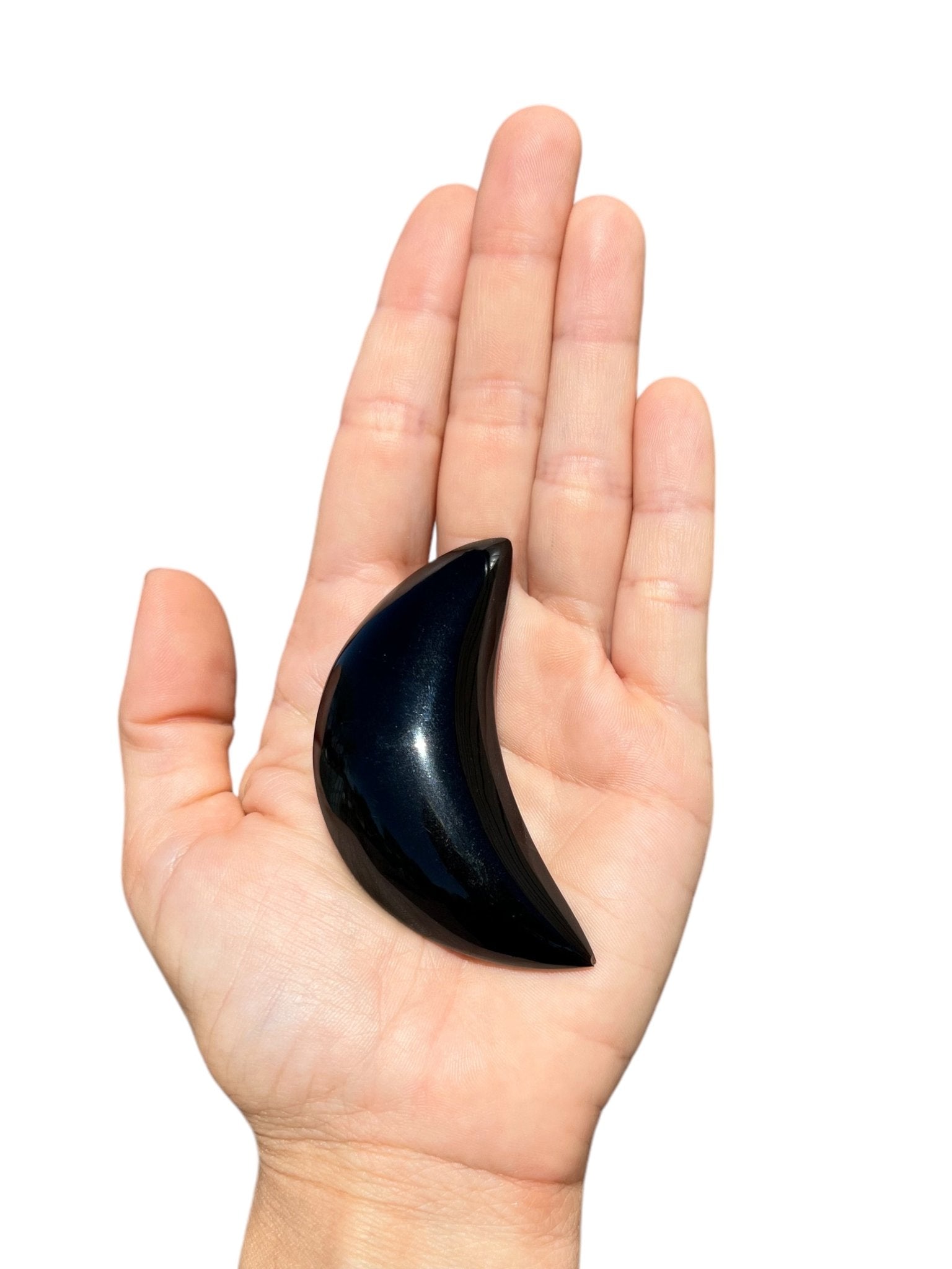 Obsidian Crescent Moon - Purple Door Alchemy