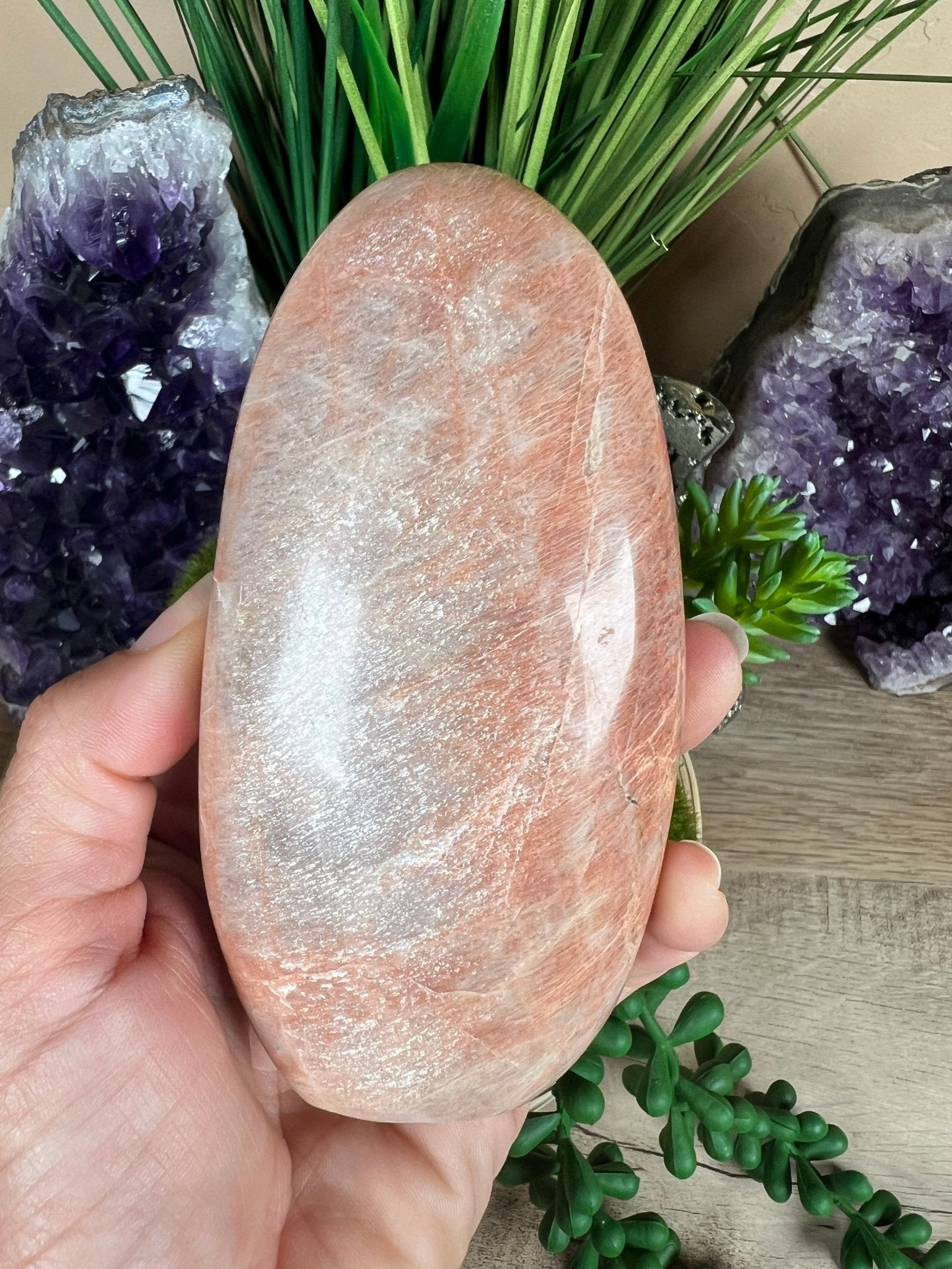 Peach Moonstone Freeform 4.7 Inch - Purple Door Alchemy