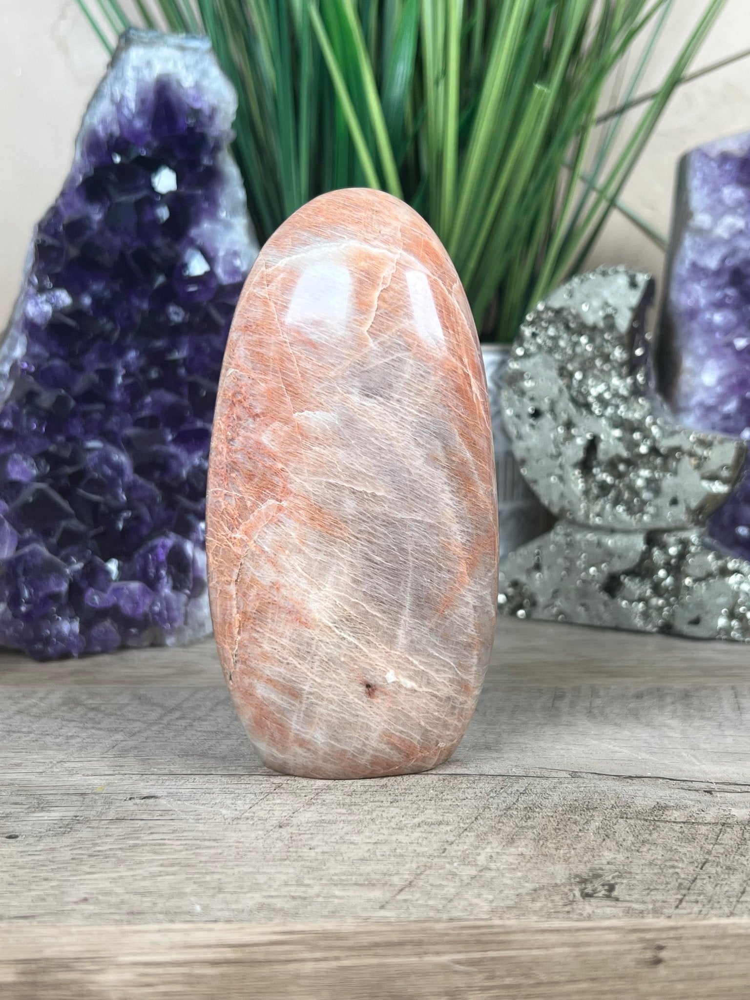 Peach Moonstone Freeform 4.7 Inch - Purple Door Alchemy