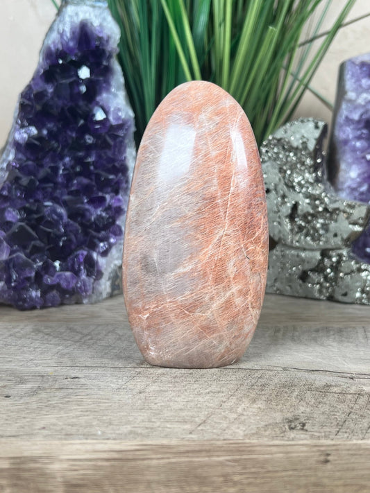 Peach Moonstone Freeform 4.7 Inch - Purple Door Alchemy