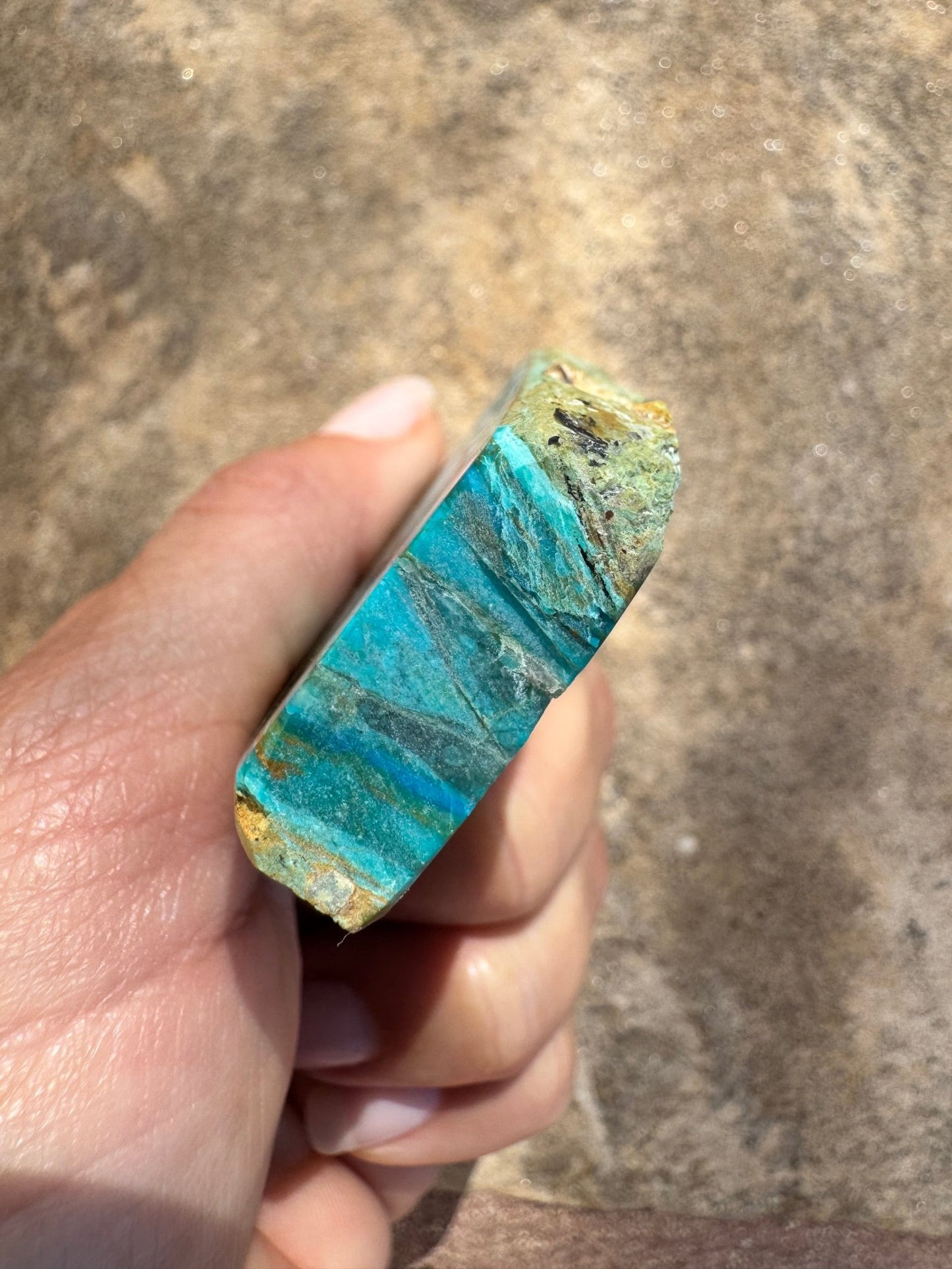 Peruvian Blue Opalina Slab 42g - Purple Door Alchemy