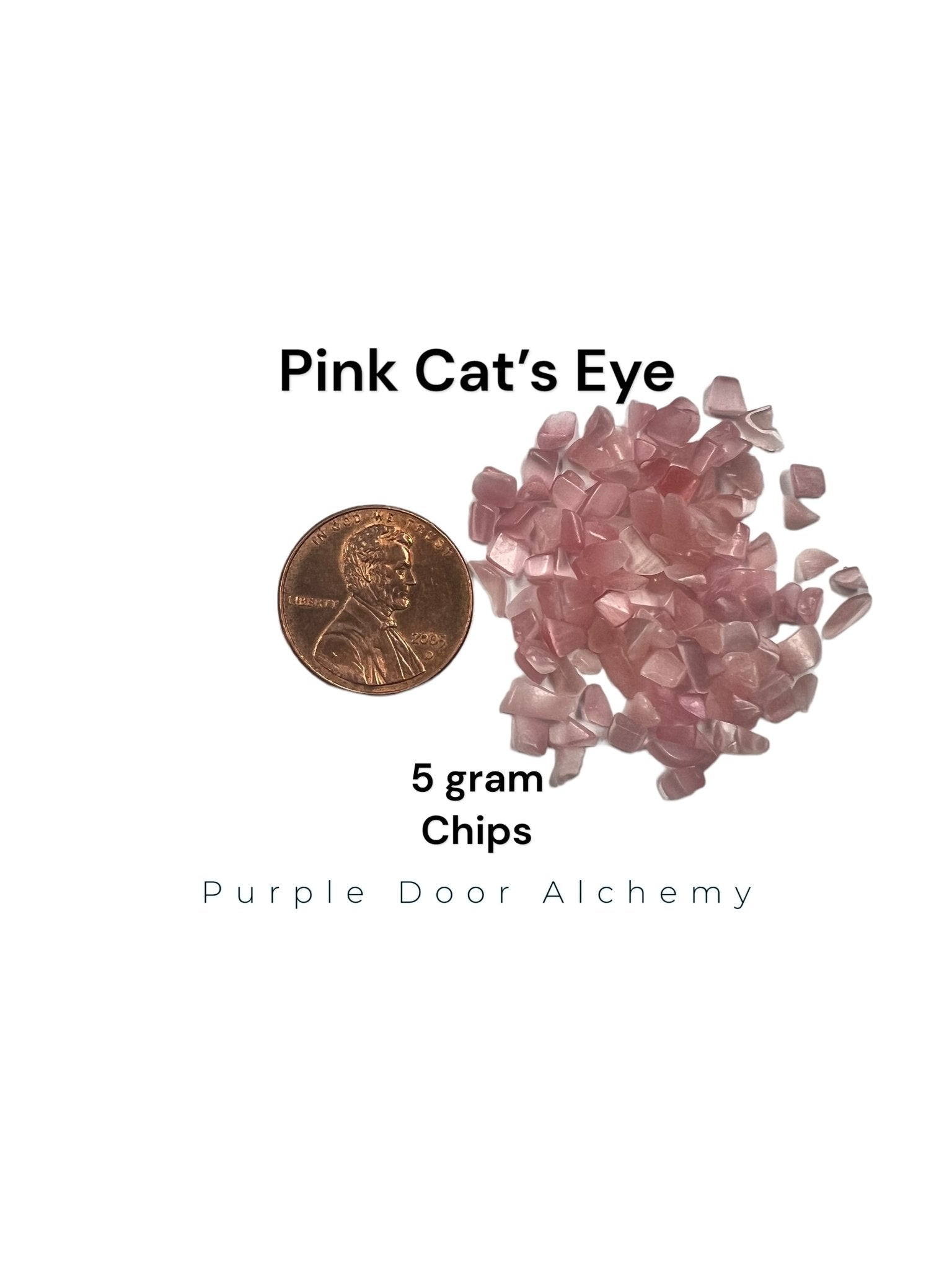 Pink Cat's Eye Chips - Premium - Purple Door Alchemy