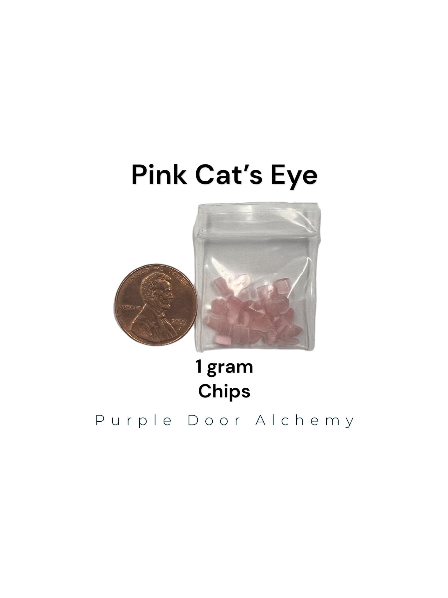Pink Cat's Eye Chips - Premium - Purple Door Alchemy