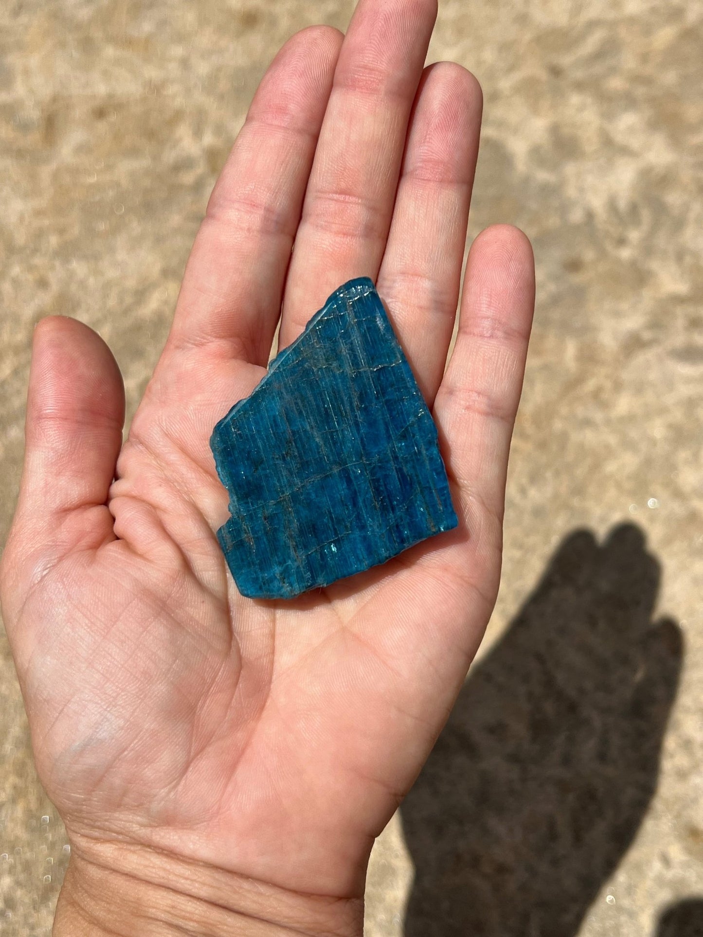 Polished Blue Apatite Slab 40g - Purple Door Alchemy