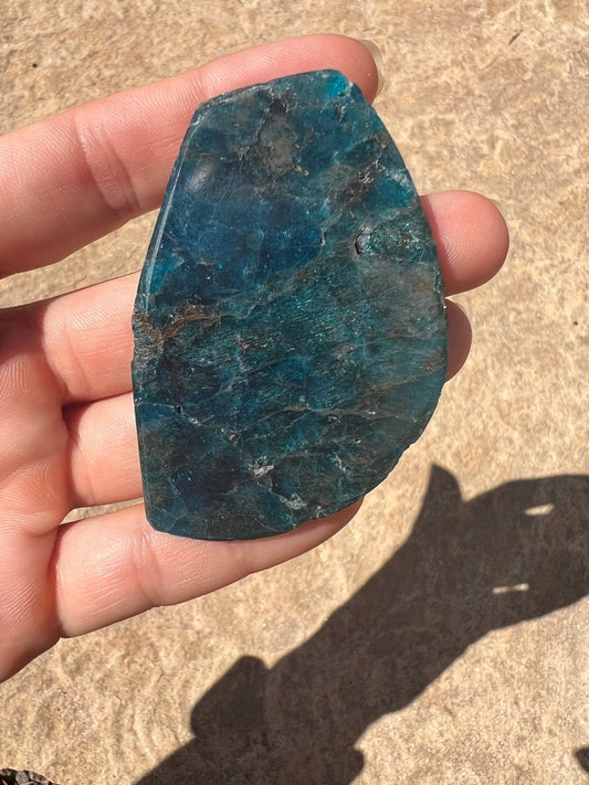 Polished Blue Apatite Slab 47g - Purple Door Alchemy