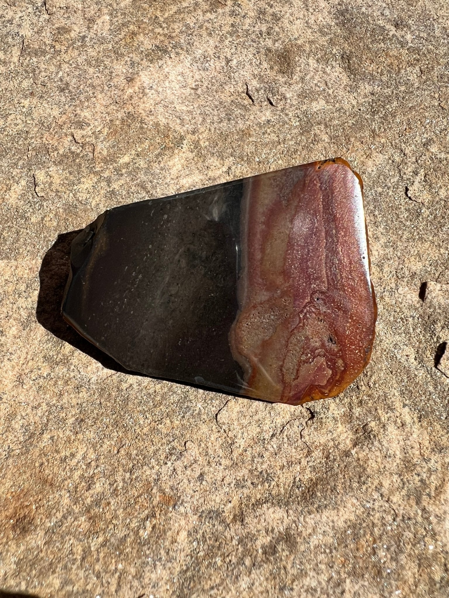 Polychrome Desert Jasper Polished Slab 50g - Purple Door Alchemy