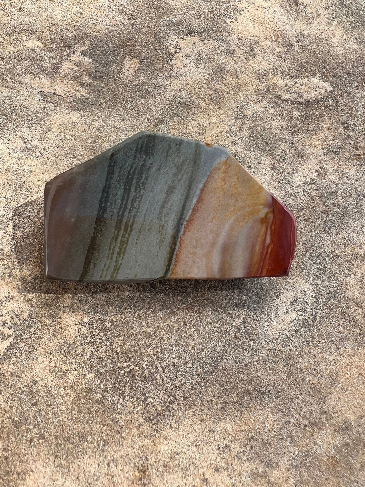 Polychrome Desert Jasper Polished Slab 62g - Purple Door Alchemy