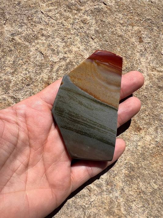Polychrome Desert Jasper Polished Slab 62g - Purple Door Alchemy