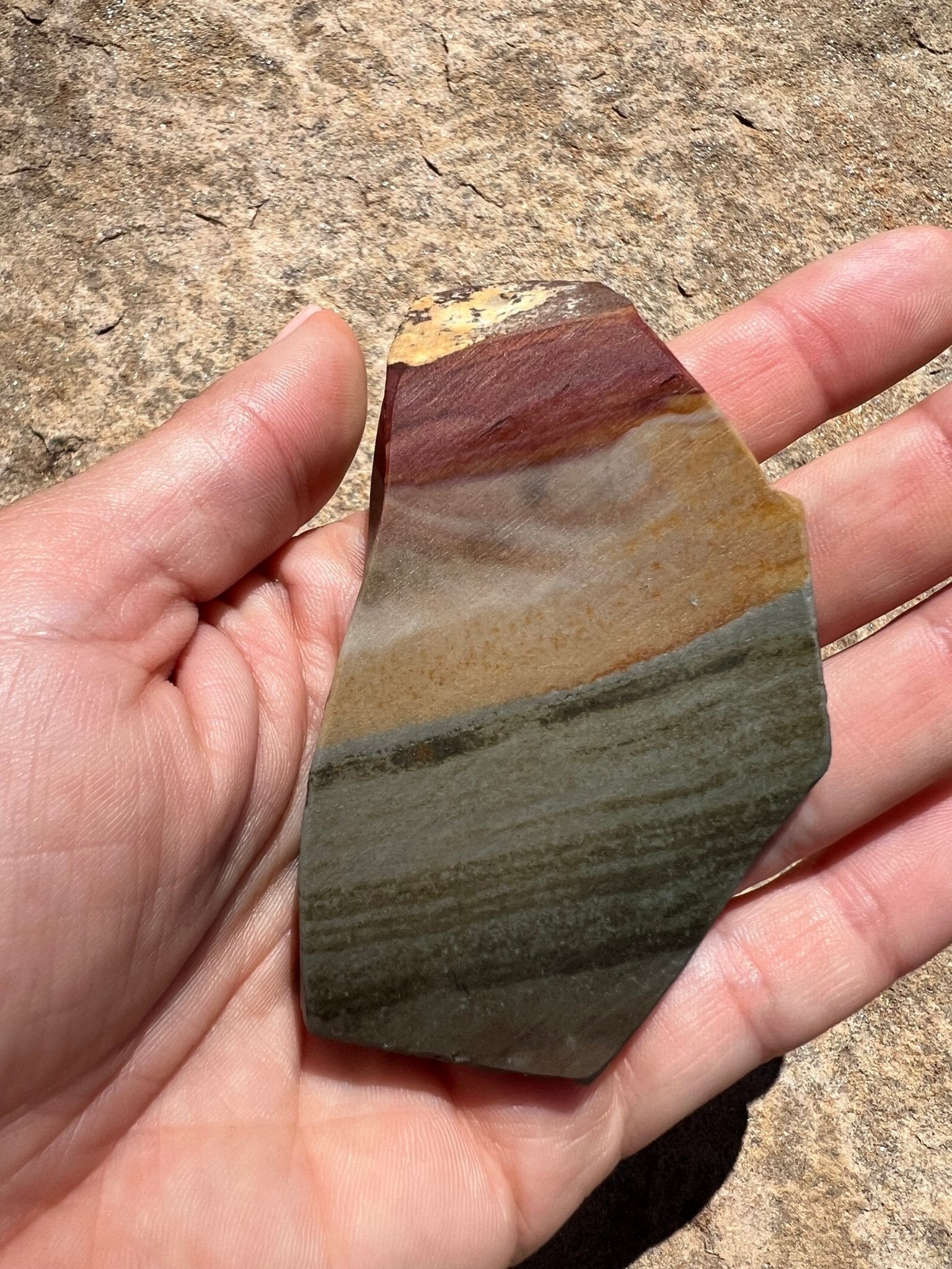Polychrome Desert Jasper Polished Slab 62g - Purple Door Alchemy