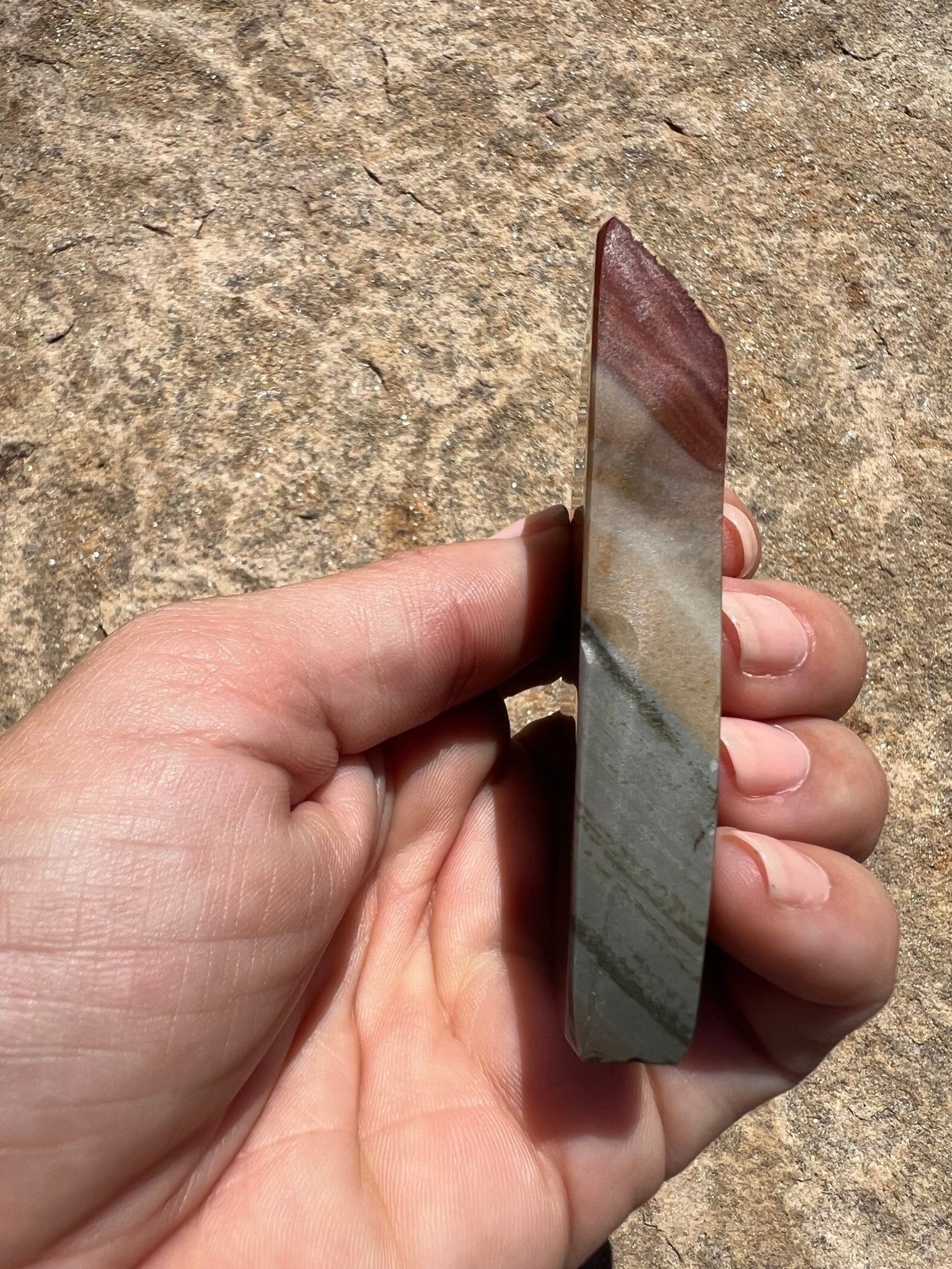 Polychrome Desert Jasper Polished Slab 62g - Purple Door Alchemy