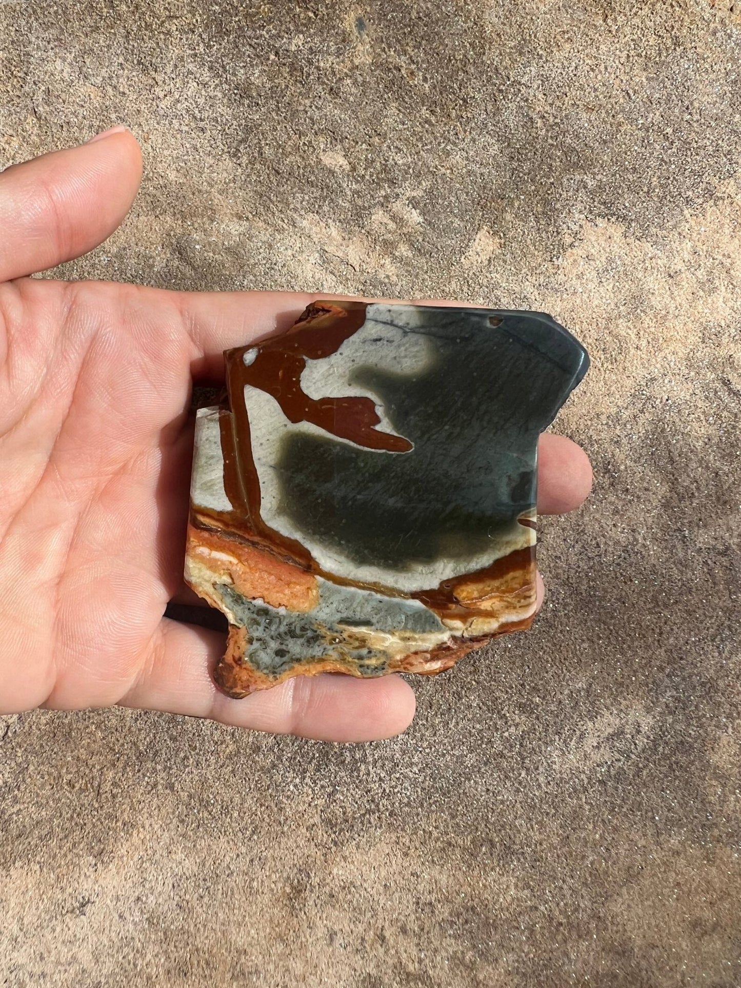 Polychrome Desert Jasper Polished Slab 88g - Purple Door Alchemy