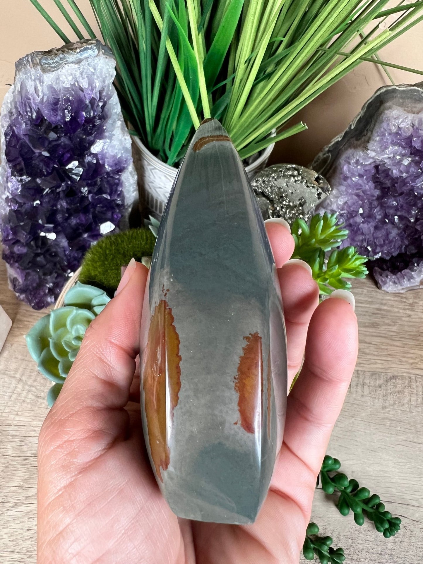 Polychrome Jasper Flame 4 Inch - Purple Door Alchemy