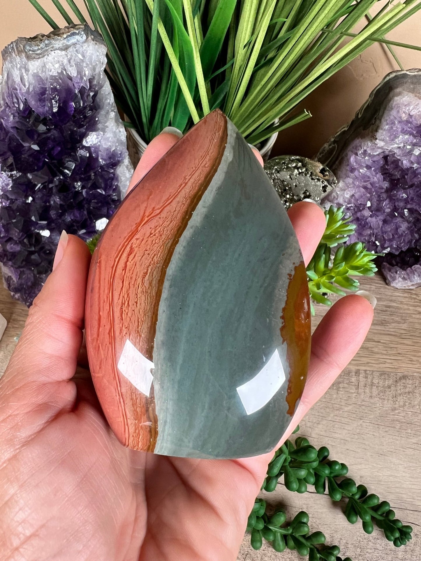 Polychrome Jasper Flame 4 Inch - Purple Door Alchemy